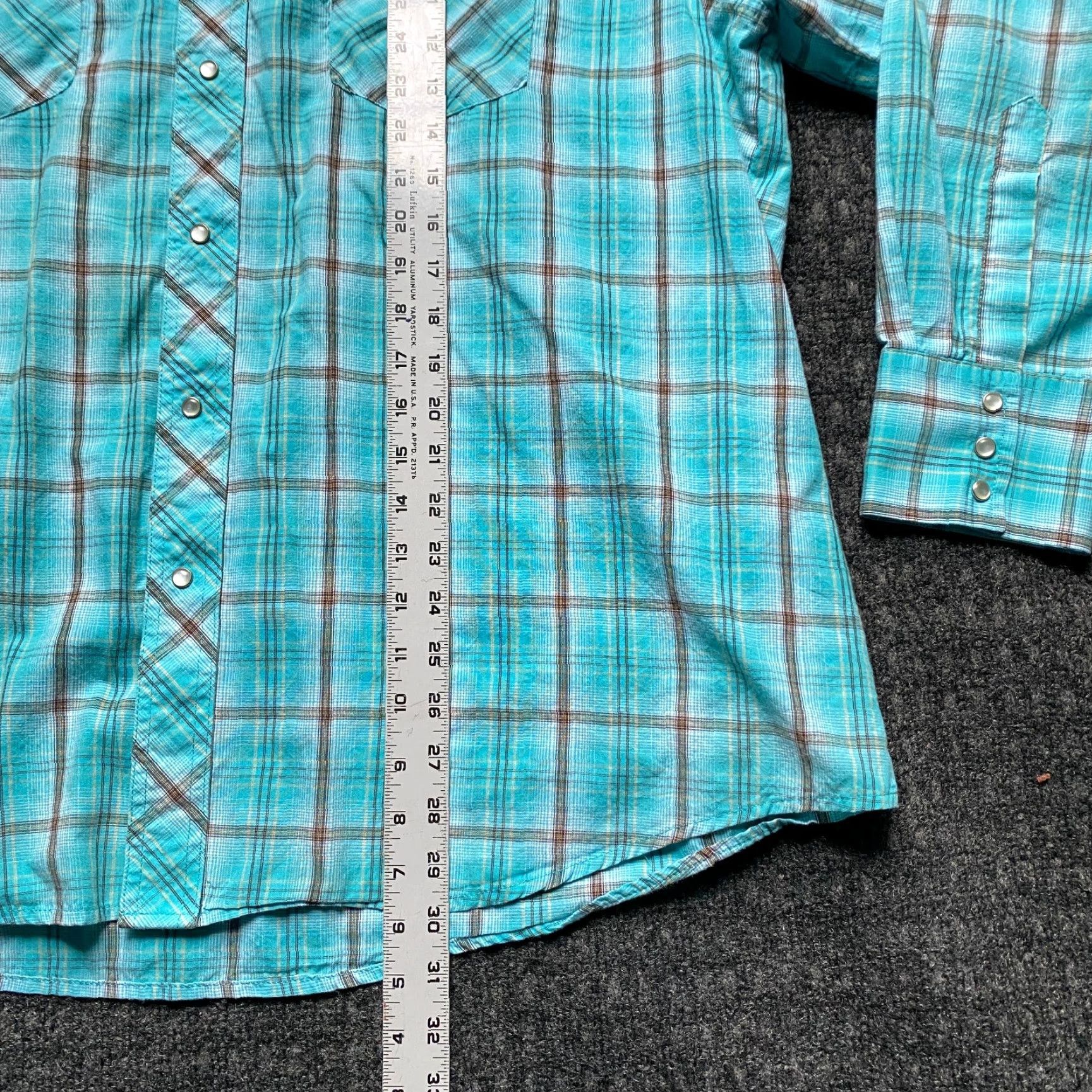 Wrangler VINTAGE Wrangler Button-Up Shirt Plaid Long Sleeve 2XL Blue Men’s Casual Western Size US XXL / EU 58 / 5 - 6 Thumbnail