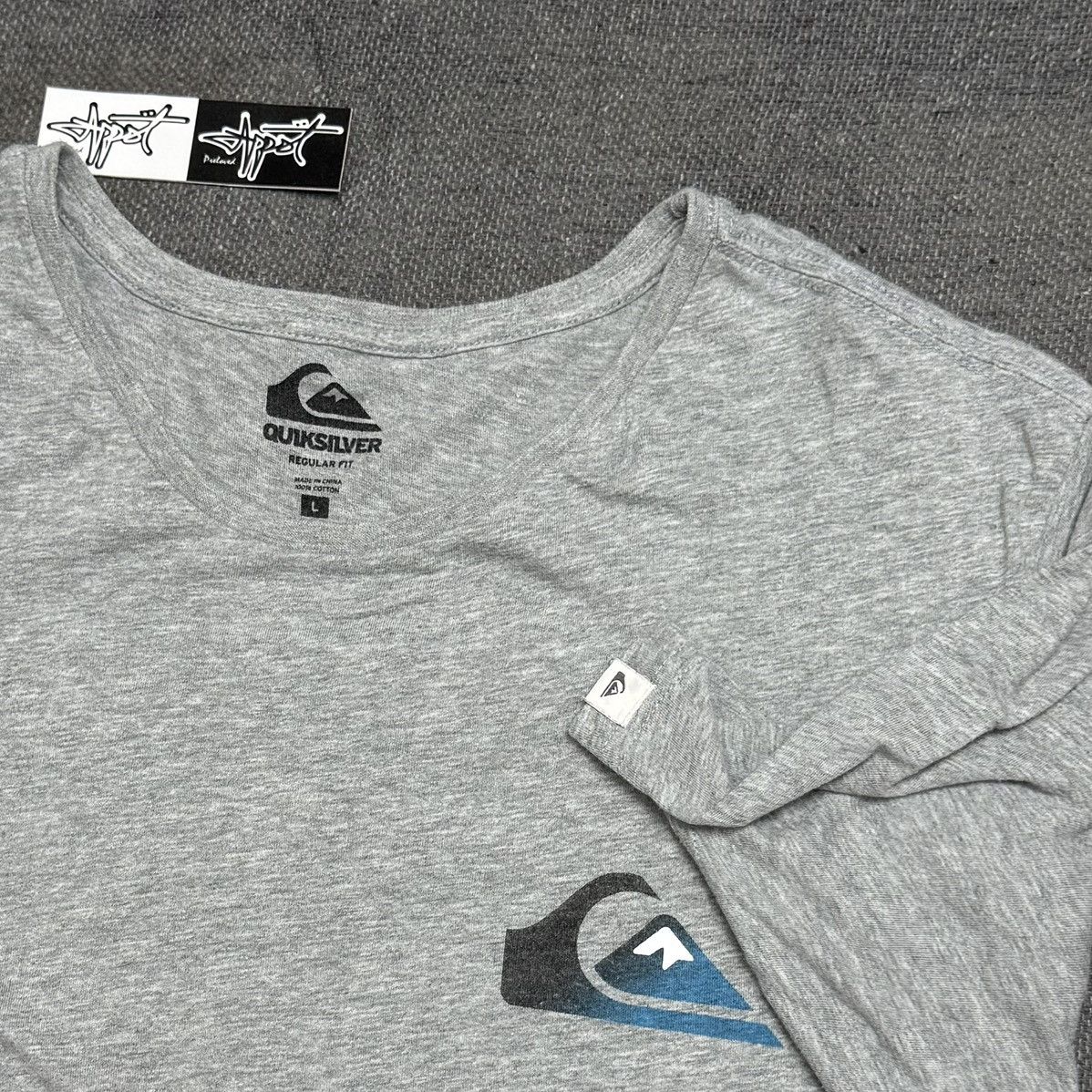 Quiksilver × Vintage Quiksilver Basic back logo Tee Size US L / EU 52-54 / 3 - 5 Thumbnail