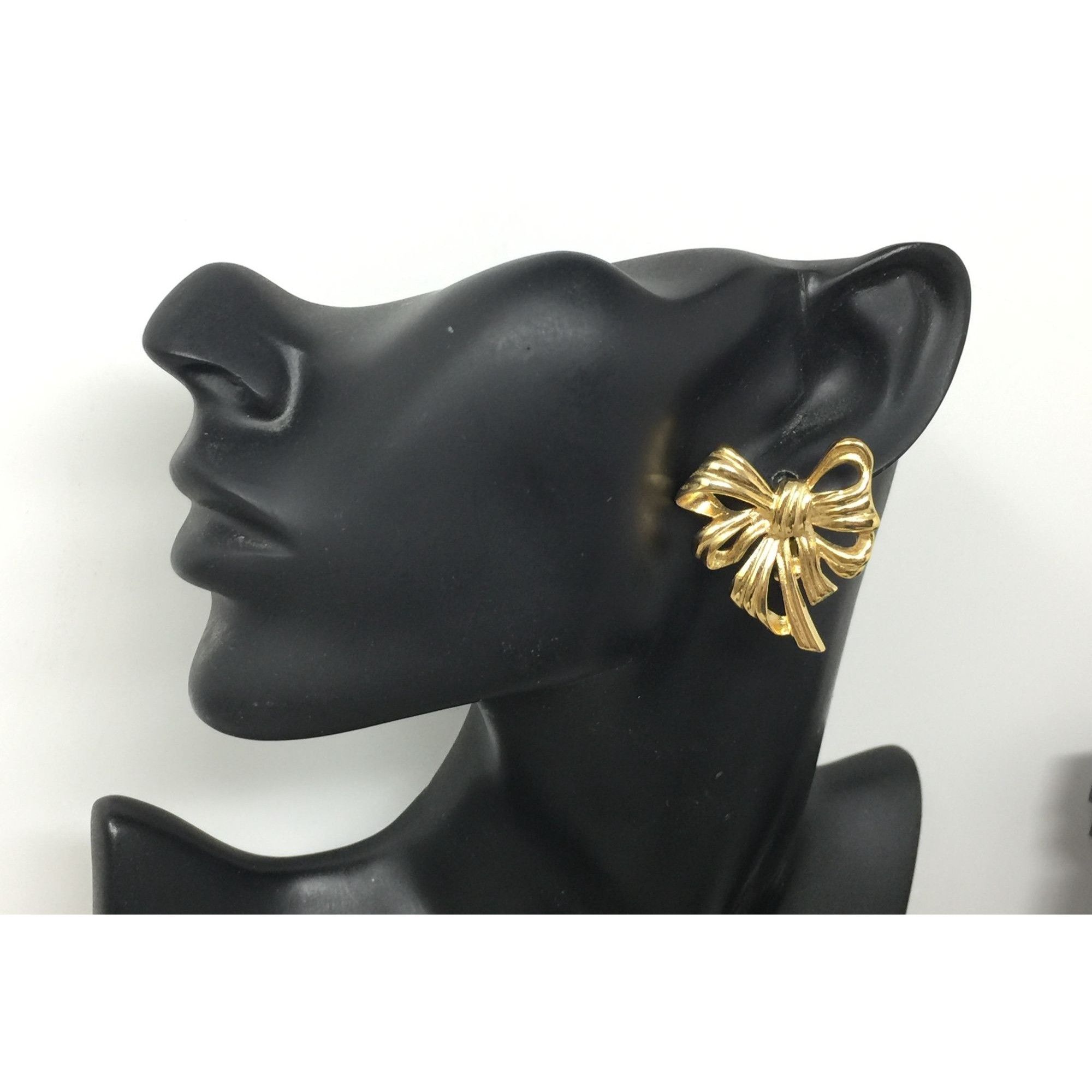 Givenchy Vintage Signed Givenchy Gold Plated Bow Earrings Size ONE SIZE - 1 Thumbnail