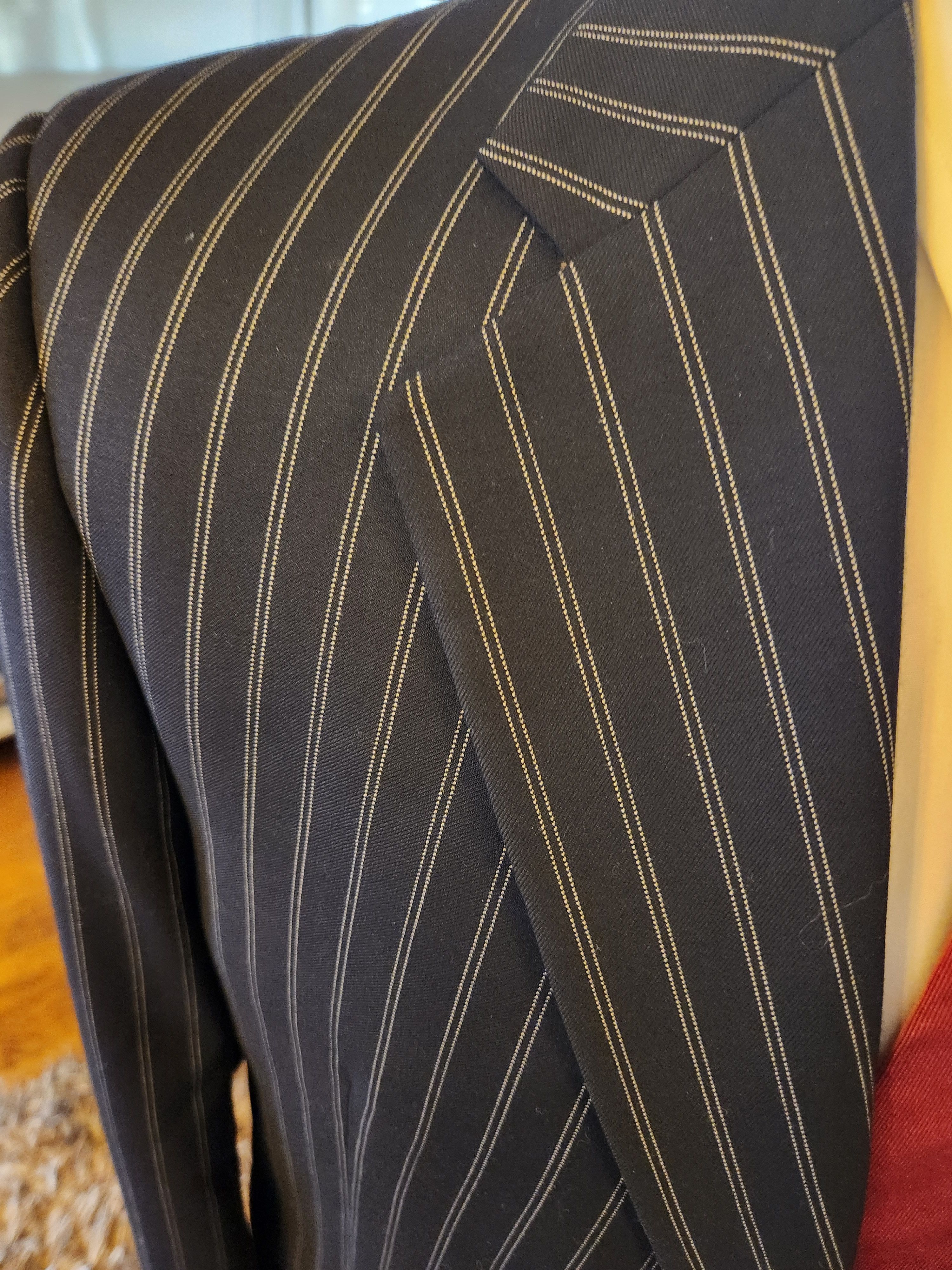 Coppley 100% Wool Blue Pinstripe Blazer Size 44R - 3 Thumbnail