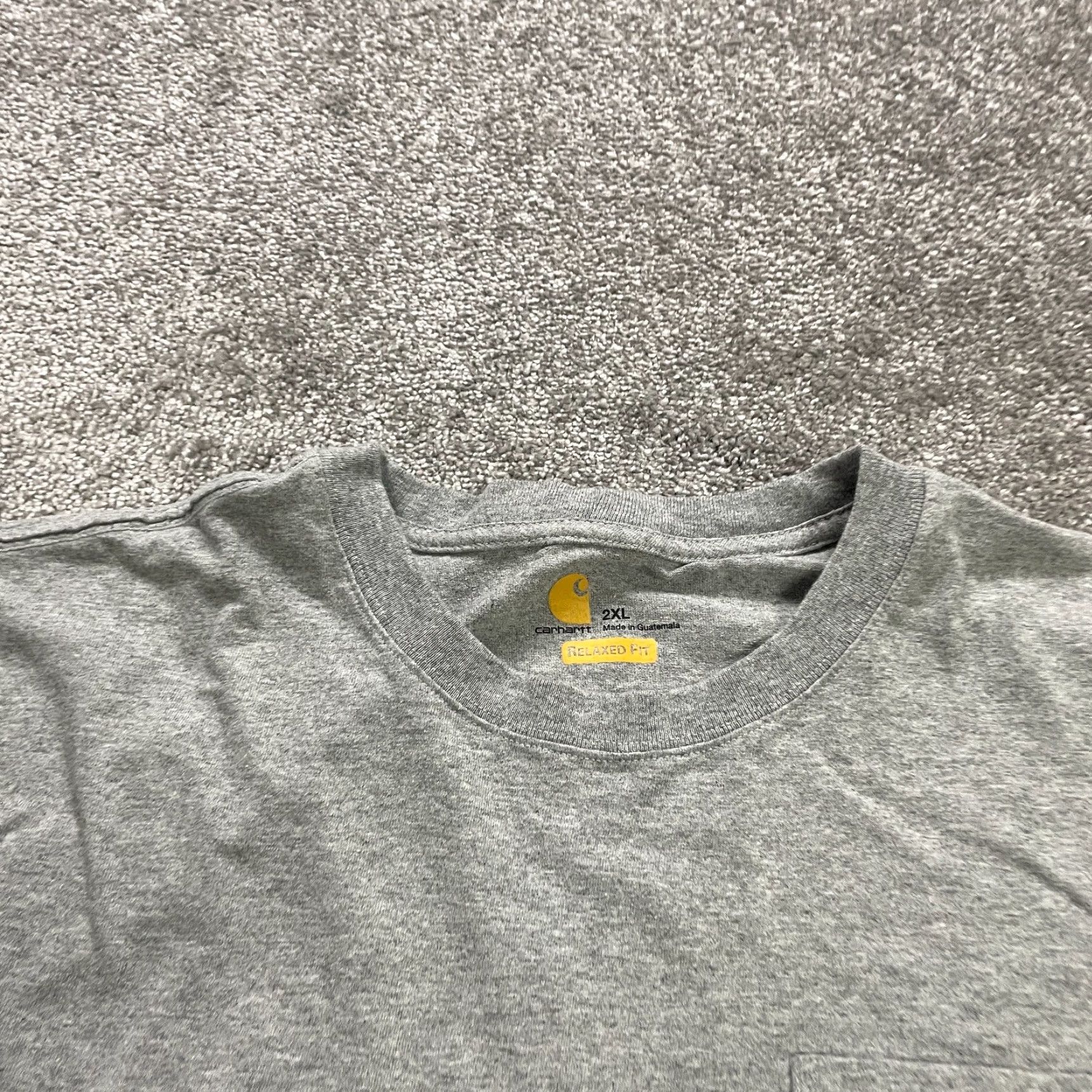Carhartt VINTAGE Carhartt Relaxed Fit T-Shirt Mens 2XL Gray Crew Neck Cotton Casual Pocket Tee Size US XXL / EU 58 / 5 - 3 Thumbnail