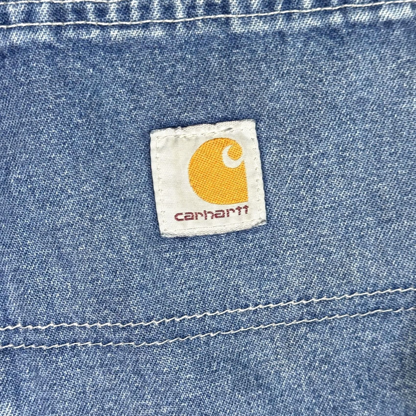 Carhartt VINTAGE Carhartt Jeans Mens 42x34 Blue Dungaree Fit Workwear Denim Pants 42x34 Mens Carhartt 381-83 Size US 42 / EU 58 - 4 Thumbnail