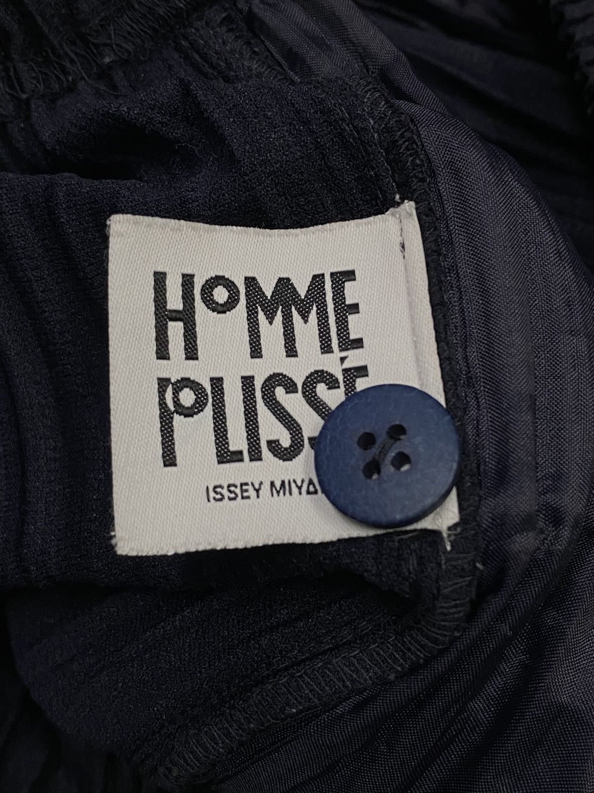 Issey Miyake Homme Plisse Issey Miyake Blue Black Pleated Cropped Pants Size US 34 / EU 50 - 13 Thumbnail