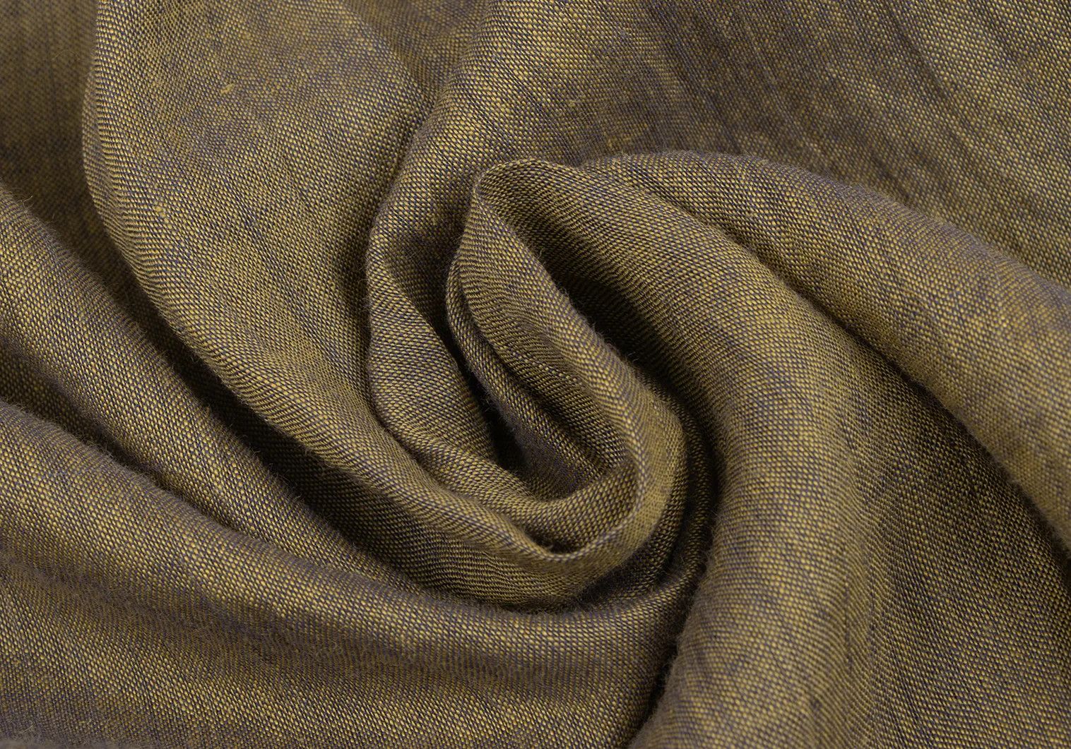 Issey Miyake Linen Long Sleeve Shirt in Yellow-Grey, Size XL Size US XL / EU 56 / 4 - 13 Thumbnail