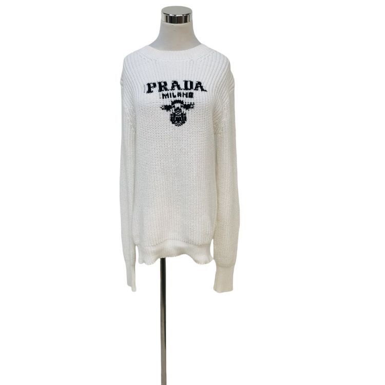Prada Prada Logo Graphic Knit Sweater Size 42 Size M / US 6-8 / IT 42-44 - 1 Thumbnail