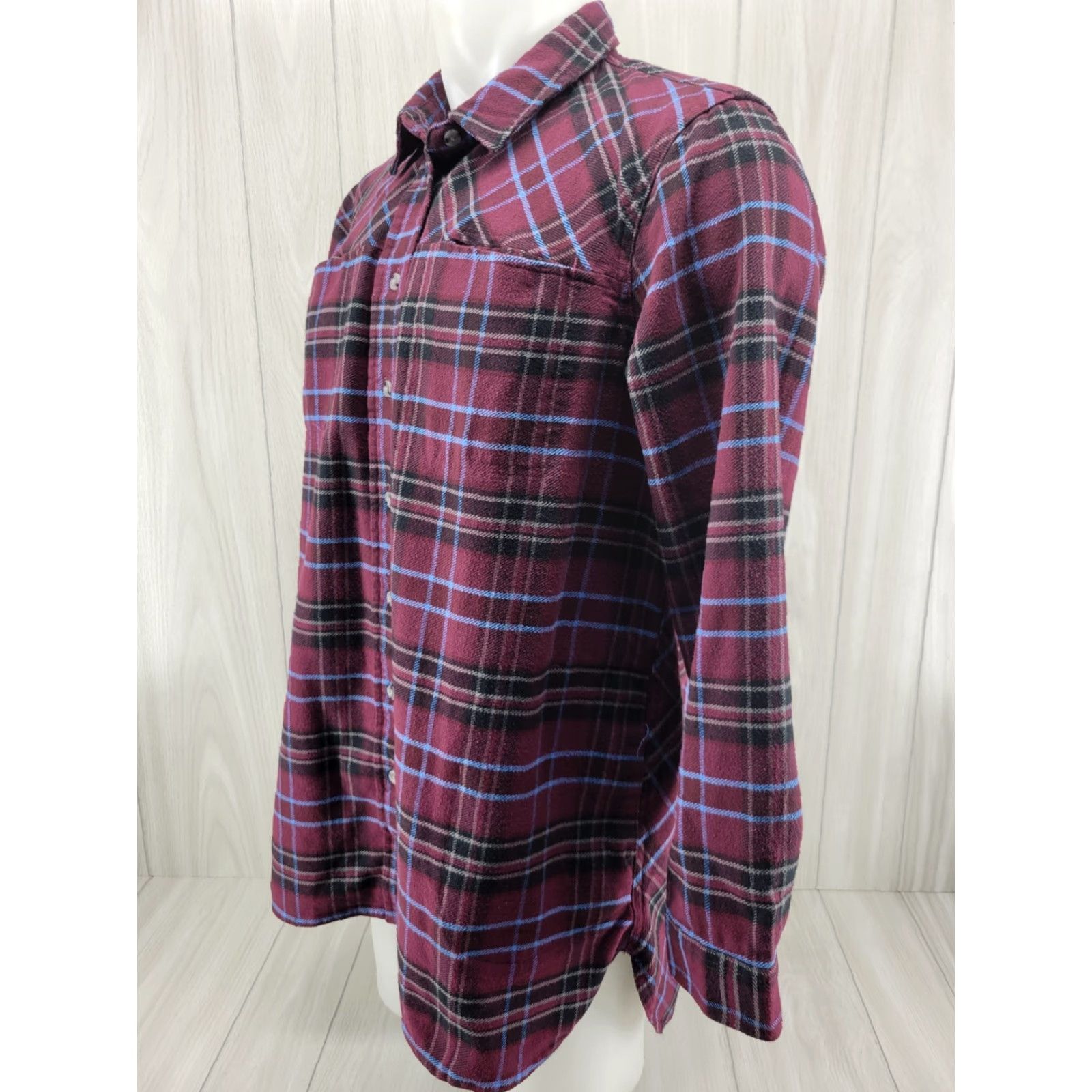 CO Duluth Flannel Shirt Jacket Women's XL Maroon Plaid Thick Shirt Jacket Casual Workwear 90s Grunge Vintage? Size XL / US 12-14 / IT 48-50 - 2 Thumbnail