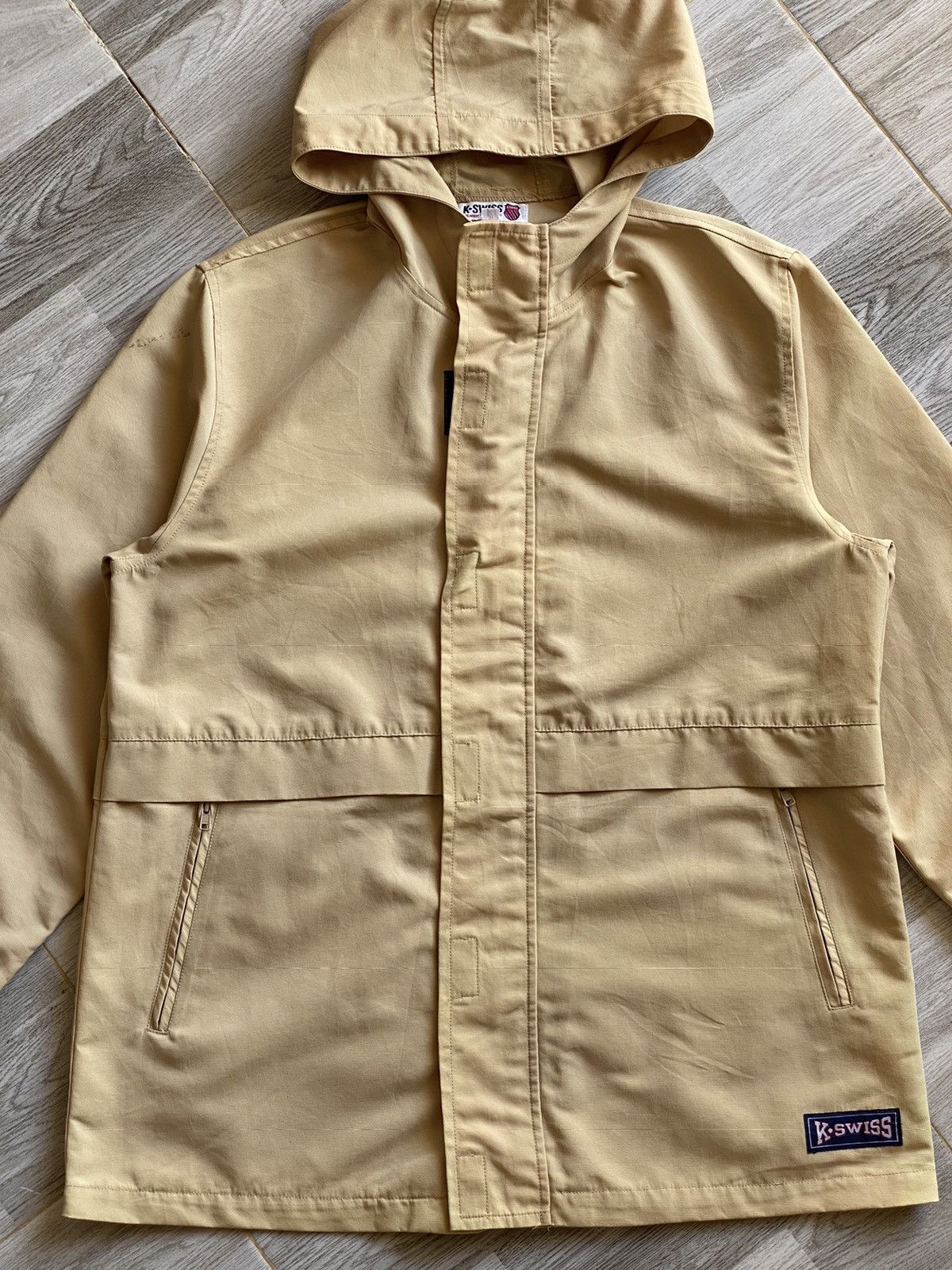 K-Swiss × Vintage K-SWISS Hooded Light Jacket Size US L / EU 52-54 / 3 - 5 Thumbnail