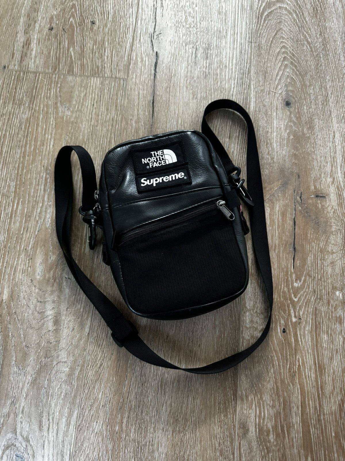 image of Supreme X North Face Shoulder Bag in Black, Men's