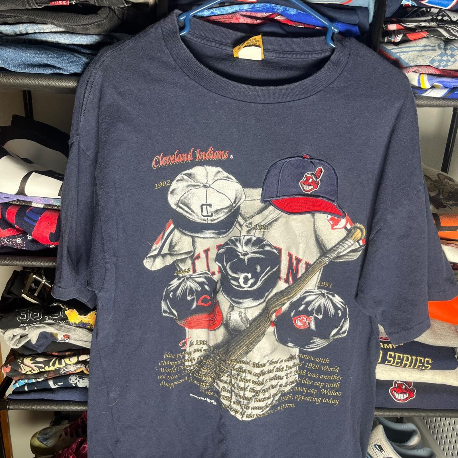 Nutmeg Vintage cleveland indians embroidered shirt Size US L / EU 52-54 / 3 - 1 Thumbnail