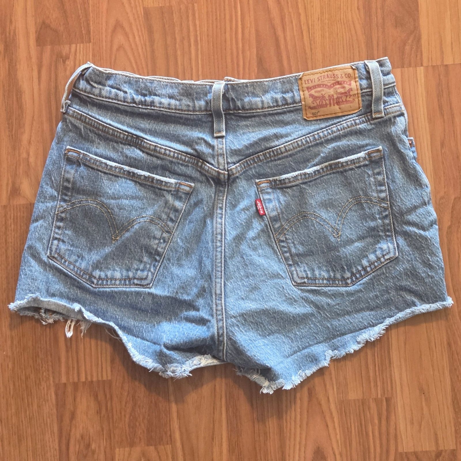 Levi's Stylish Levi's 501 Blue Denim Cut-Off Shorts - W29 Summer Size 29" - 2 Thumbnail