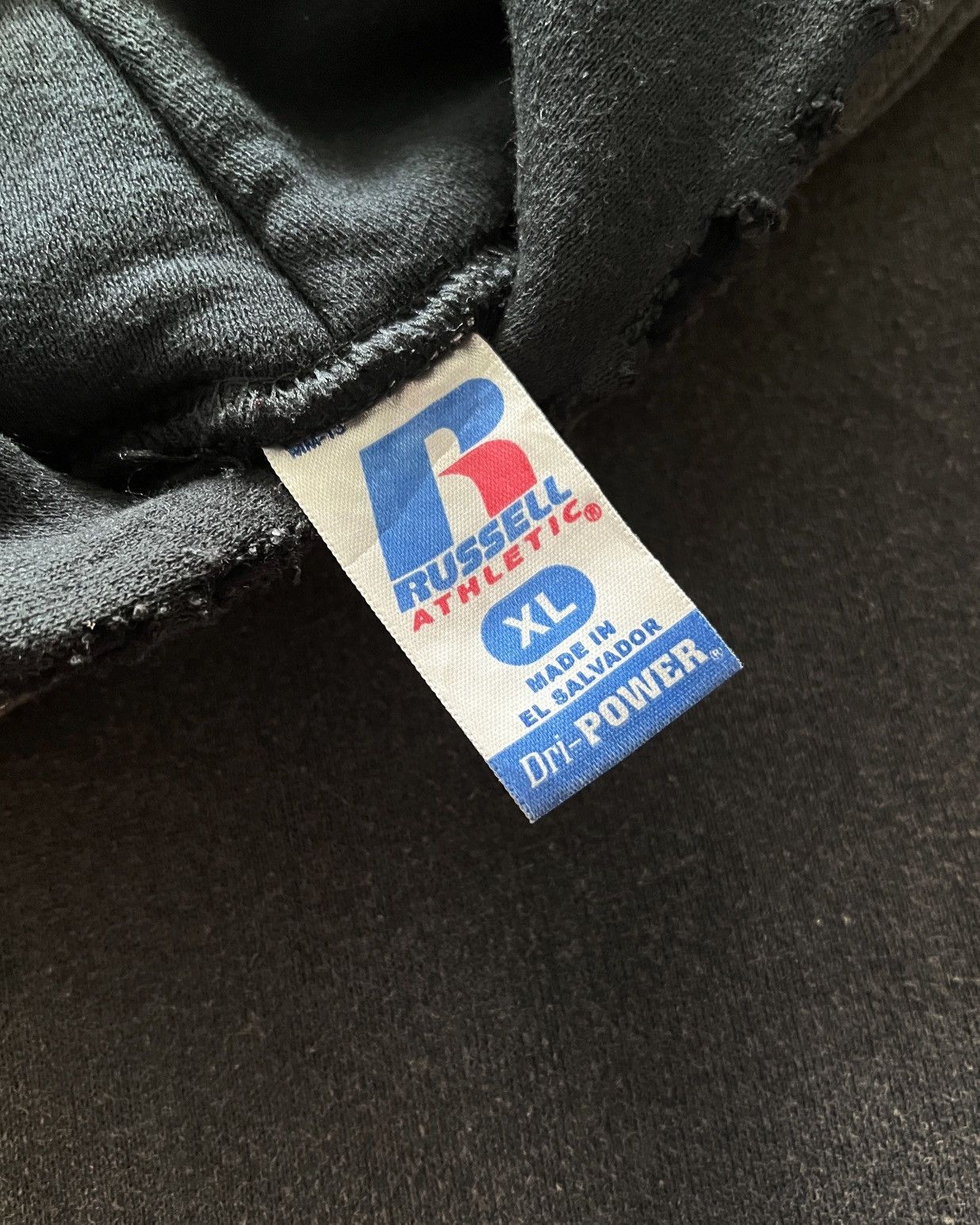 Russell Athletic × Vintage 1990s - Vintage Russell Dri-Power Black Hoodie Size US XL / EU 56 / 4 - 4 Thumbnail
