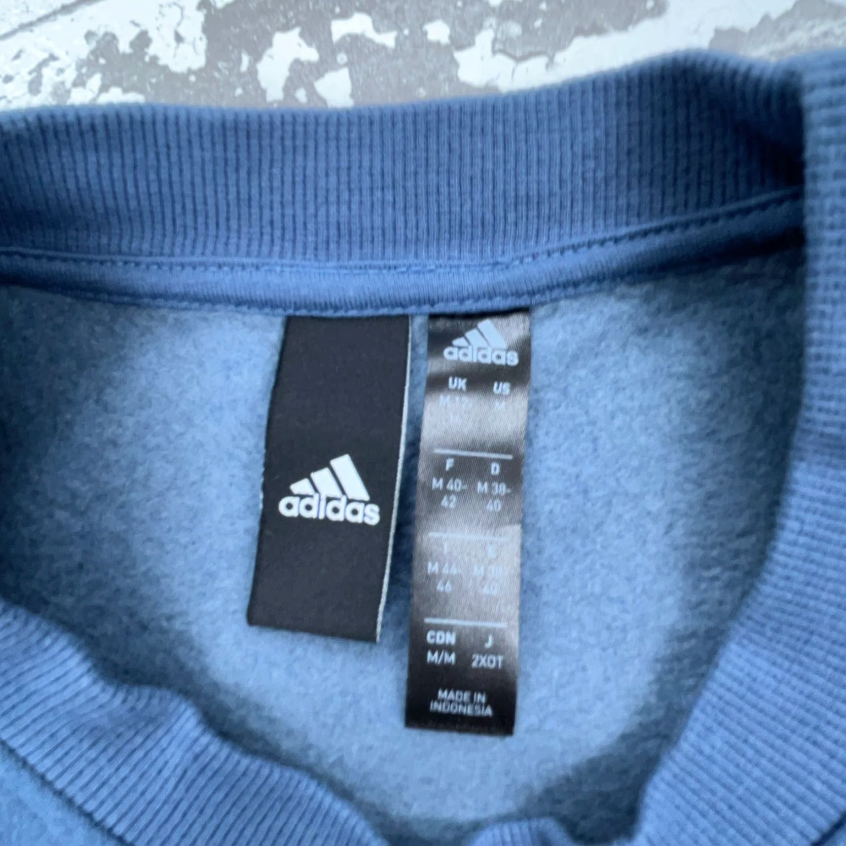 Adidas Adidas Sweatshirt Women M Blue White Crewneck Full Zip Pocket Logo Casual Activewear Modern Sports Mens Size M / US 6-8 / IT 42-44 - 3 Thumbnail
