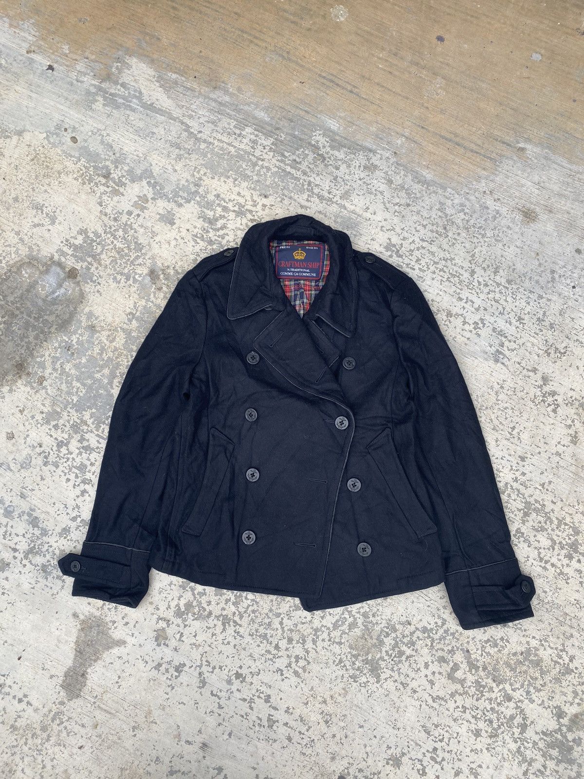 Crafman-ship by comme ca commune pea coat wool jacket