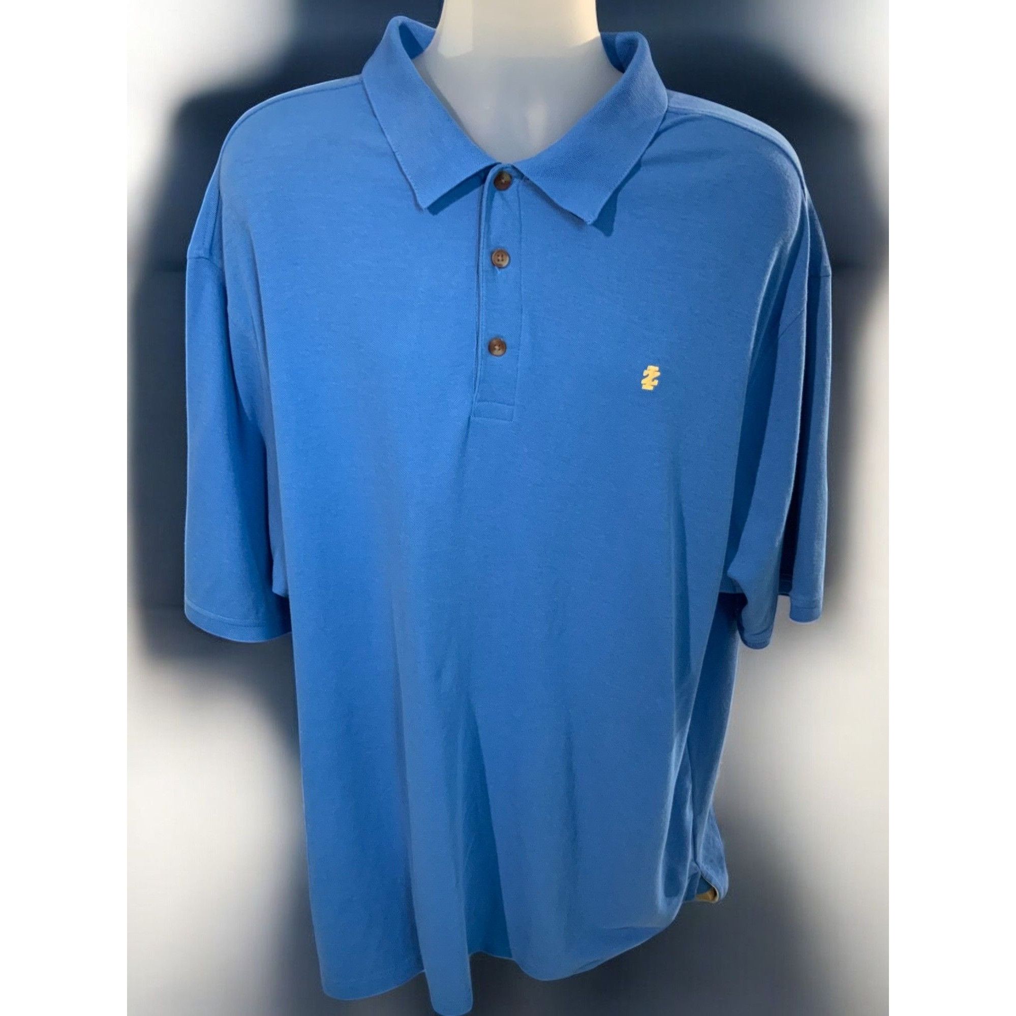 Izod Izod Mens Advantage Short Sleeve Solid Blue Golf 2XL Size US XXL / EU 58 / 5 - 10 Thumbnail