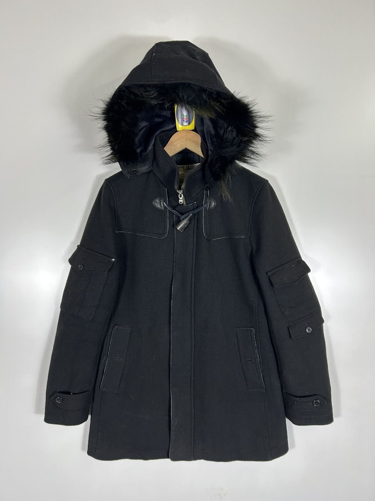 Katharine Hamnett London ⚡️Vintage Katherine Hamnett London Wool Hooded Jacket Size US M / EU 48-50 / 2 - 1 Thumbnail