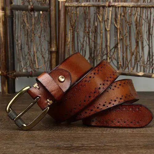 Japanese Brand × Vintage Pin Buckle Vintage Leather Belt Size ONE SIZE - 4 Thumbnail