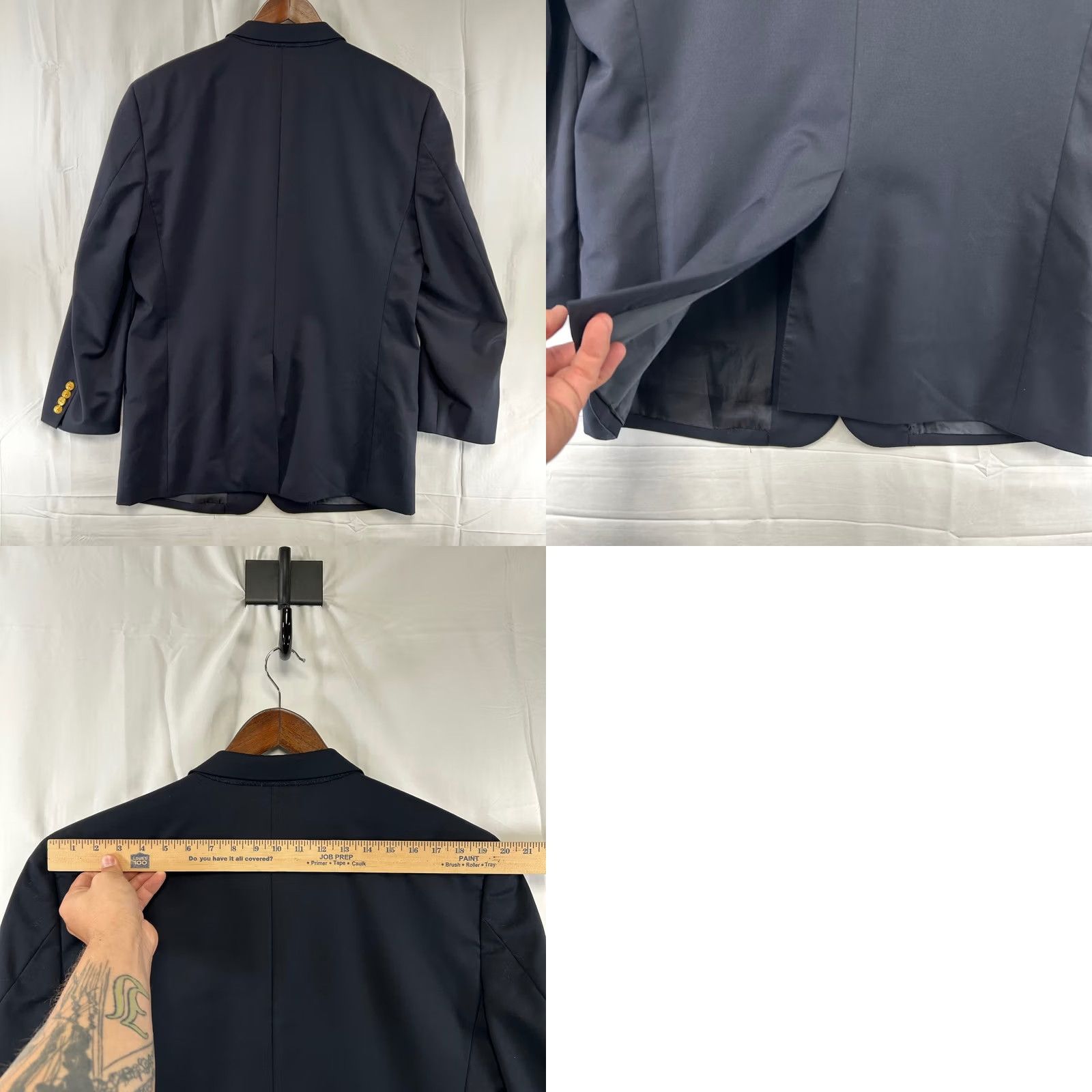 Brooks Brothers Brooks Brothers Blazer Mens 43R Navy Blue 100% Wool Gold Button Sport Coat Size 46R - 9 Thumbnail