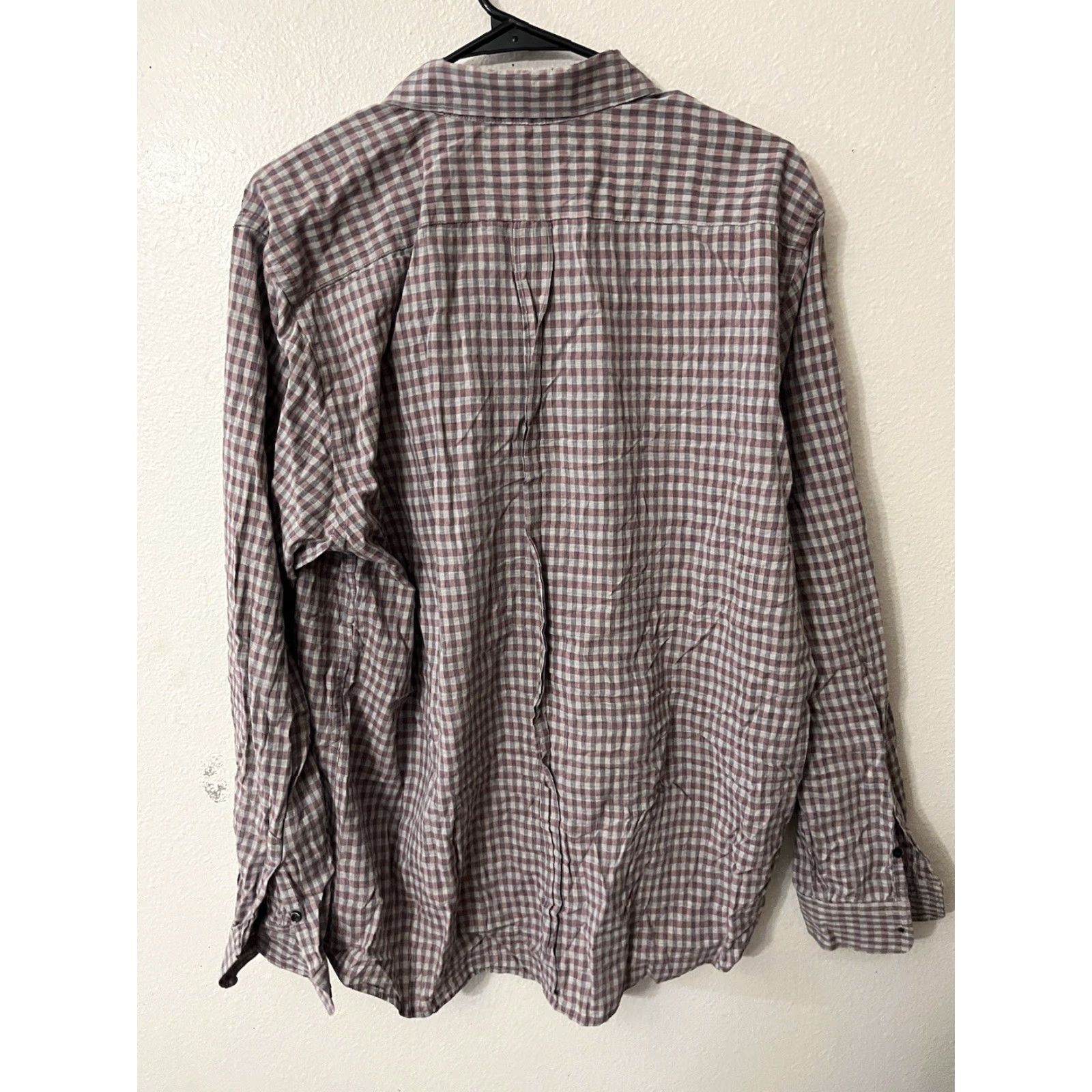 Gap VINTAGE Gap Button-Up Shirt Mens Size XL Gray Plaid Check Slim Fit Long Sleeve Gingham Size US L / EU 52-54 / 3 - 2 Thumbnail