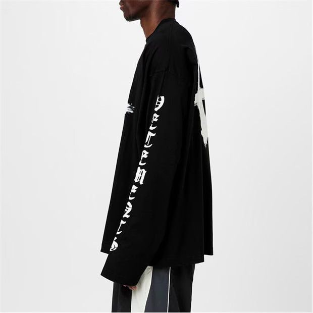 Vetements o1g2r1mq0824 Double Anarchy Long Sleeve T-Shirt Black White Size US XS / EU 42 / 0 - 4 Thumbnail