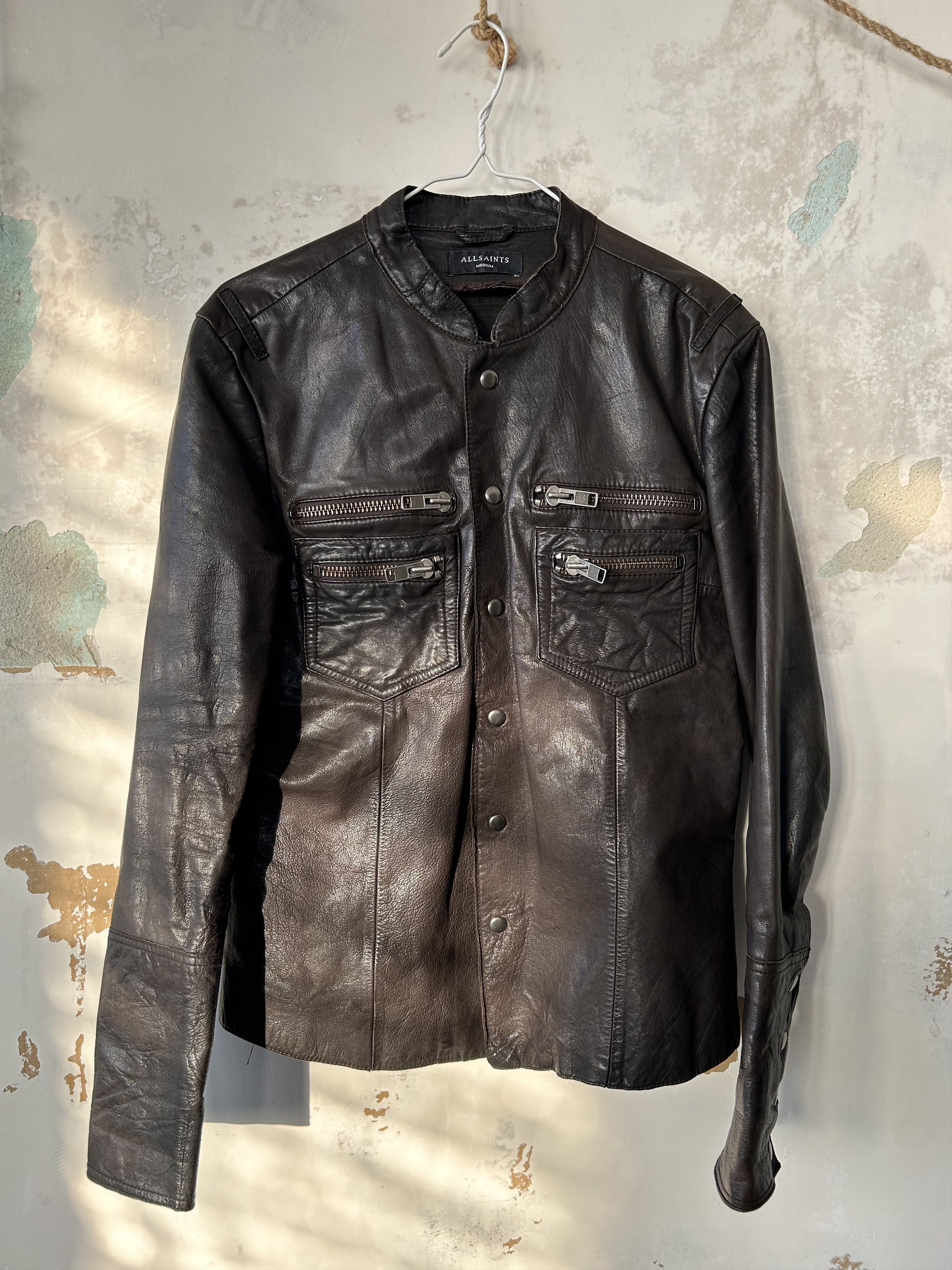 Allsaints AllSaints Leather Jacket in Black Size M Size US M / EU 48-50 / 2 - 1 Thumbnail