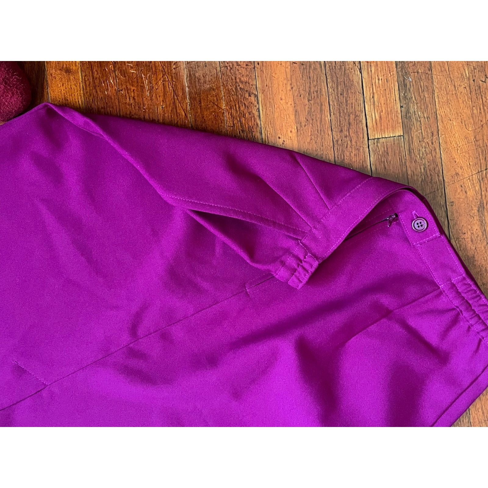 Vintage Vintage 70’s Pykettes Magenta Pink Skirt Medium Secretary Size 32" / US 10 / IT 46 - 3 Thumbnail