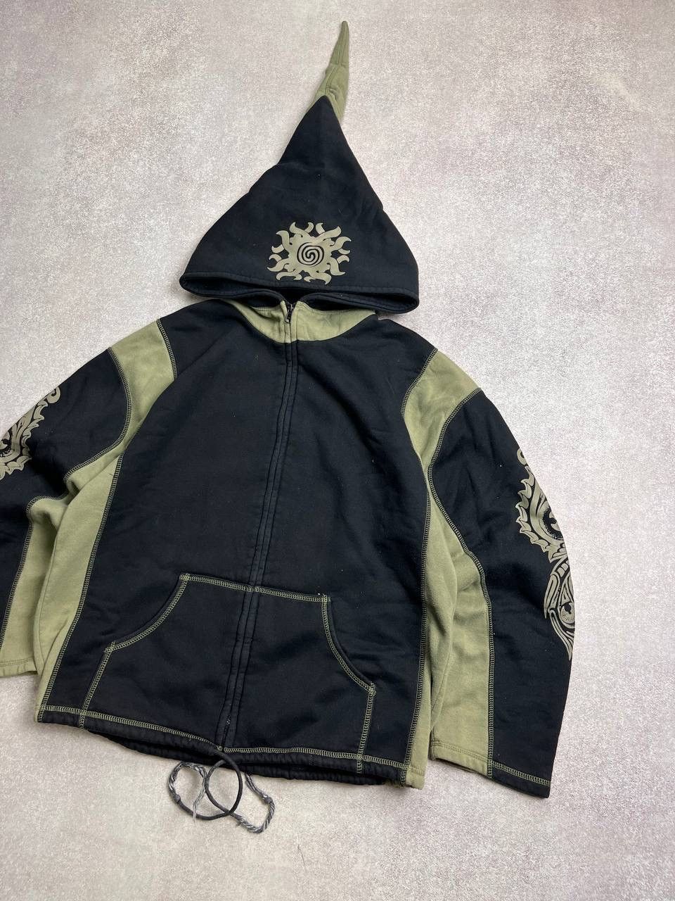 Vintage Vintage Tribal Archival Tattoo Boxy Zip Hoodie Y2K L Size US L / EU 52-54 / 3 - 2 Thumbnail
