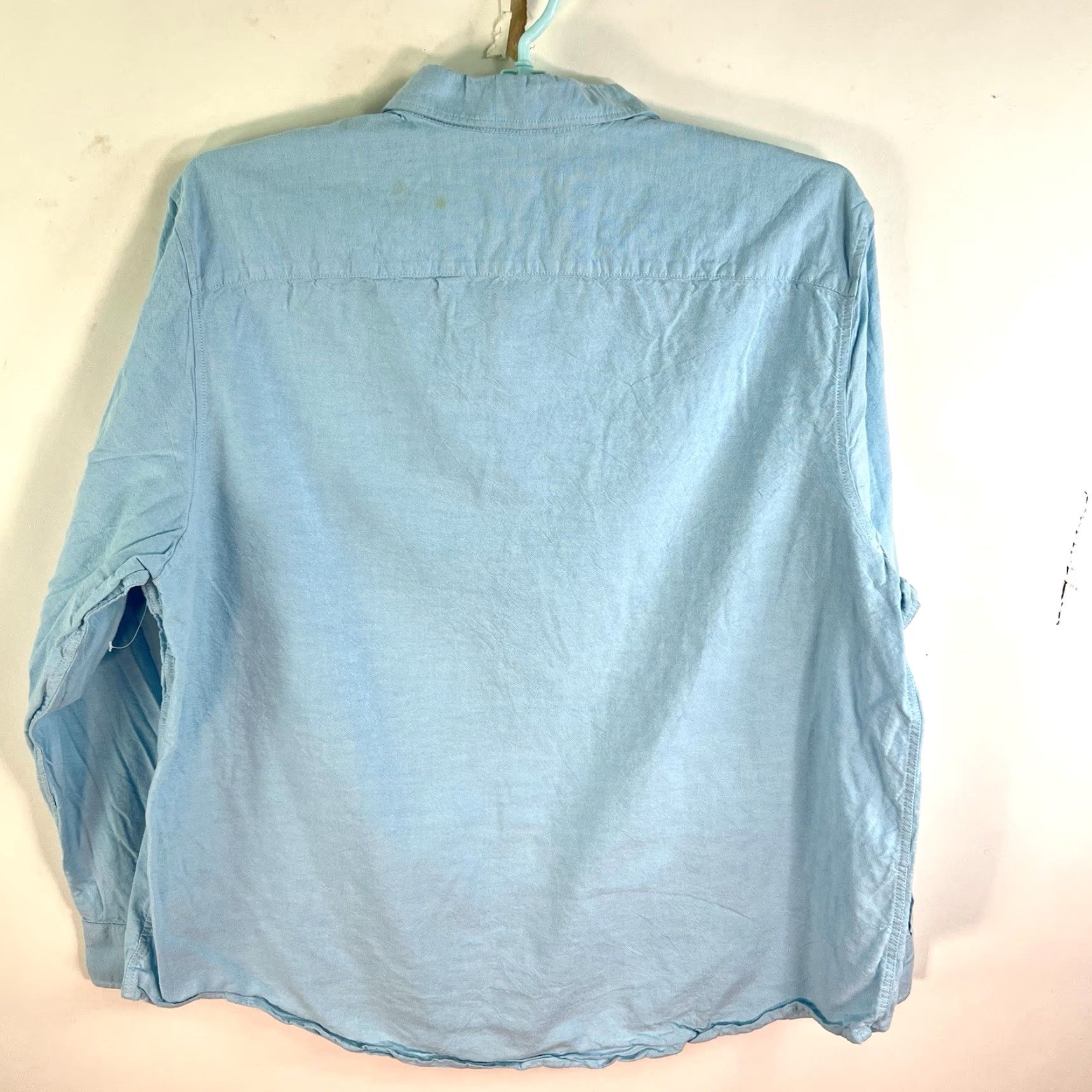 George GEORGE Button-Down Shirt Mens 2XL Blue Cotton Pockets Classic Size US XXL / EU 58 / 5 - 5 Thumbnail
