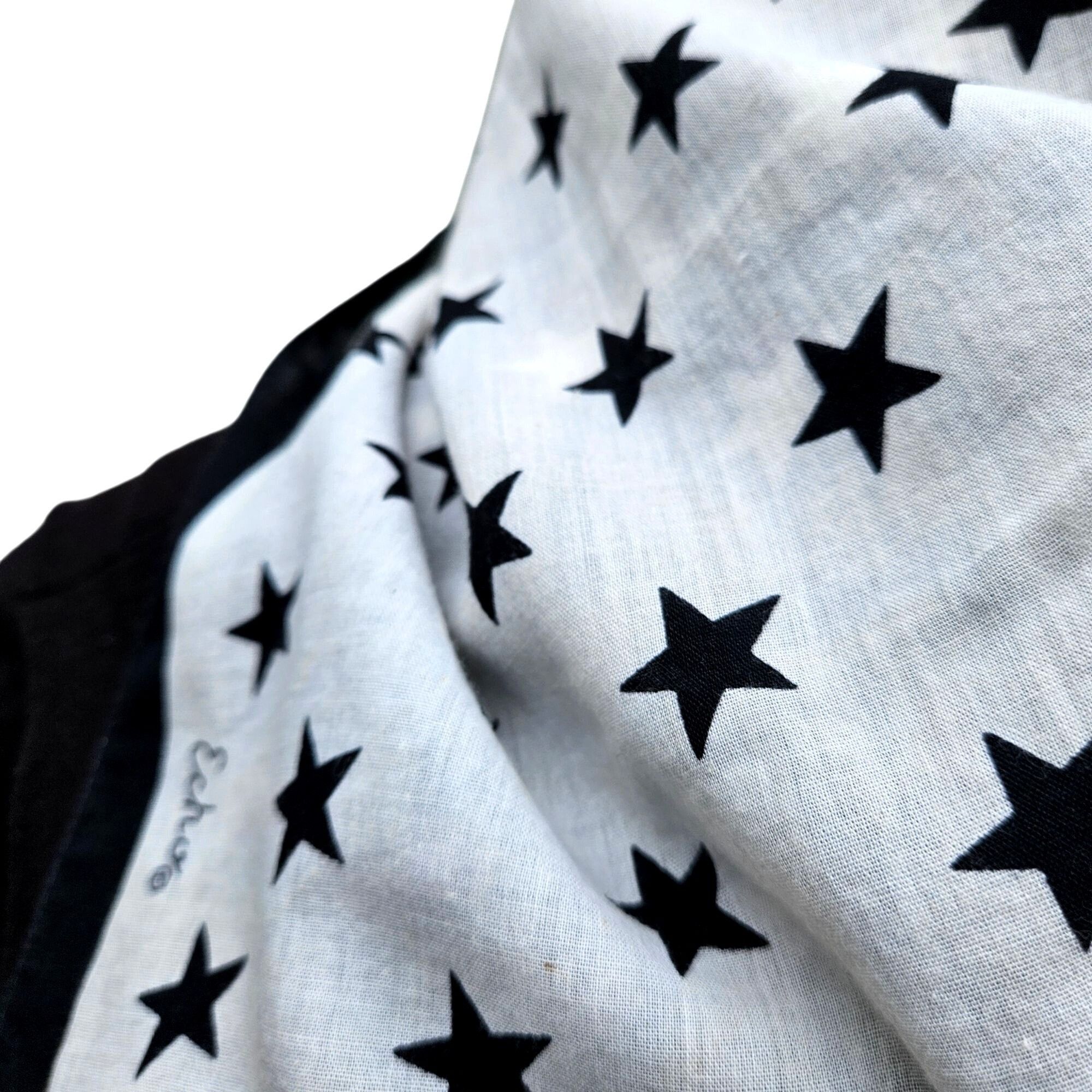 Vintage Vintage Echo Black White Stars Stripes Cotton Scarf 25x26 Am Size ONE SIZE - 9 Thumbnail