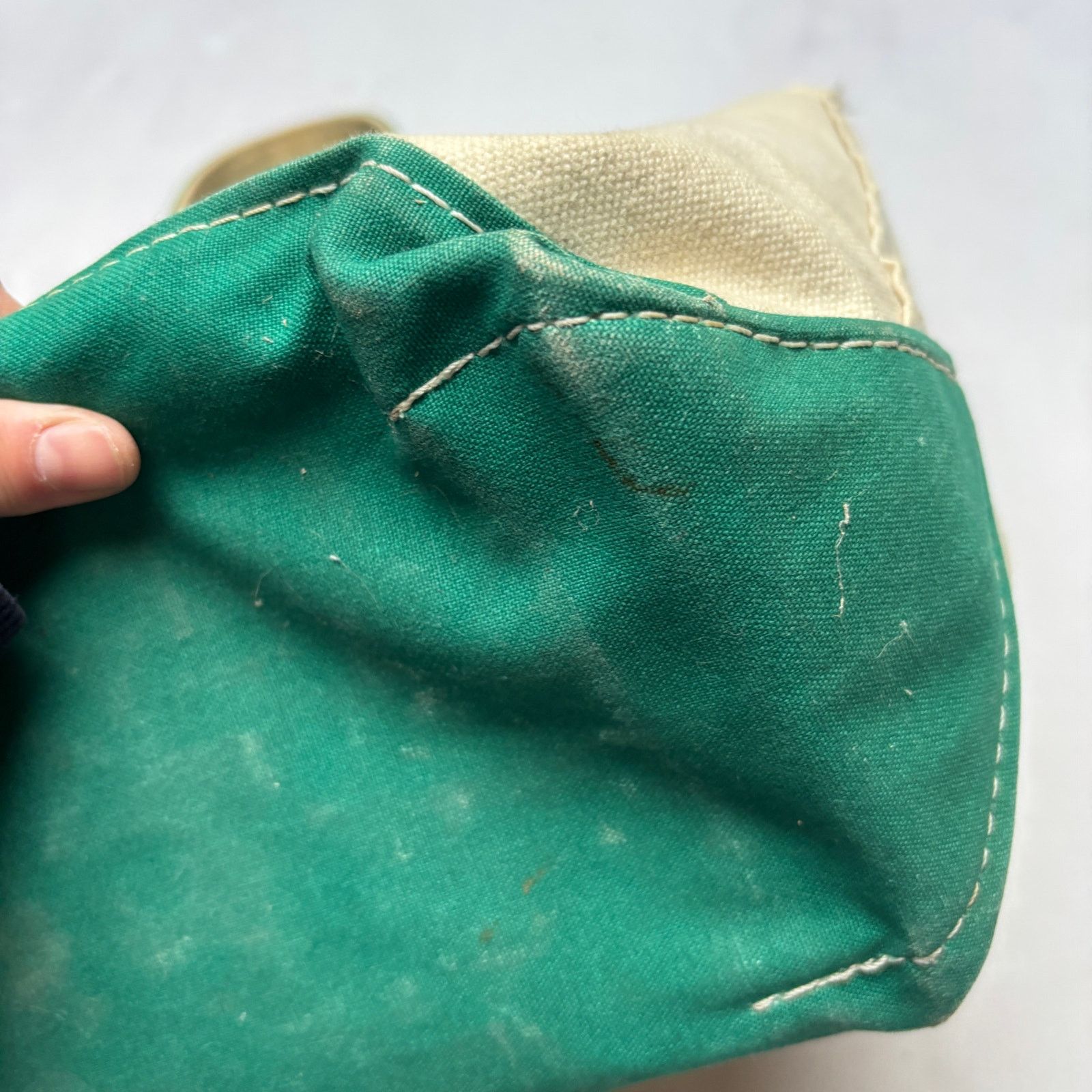 L.L. Bean Vintage 80s L.L. Bean Tote Bag Canvas Small 15.5x11 Green Size ONE SIZE - 10 Thumbnail