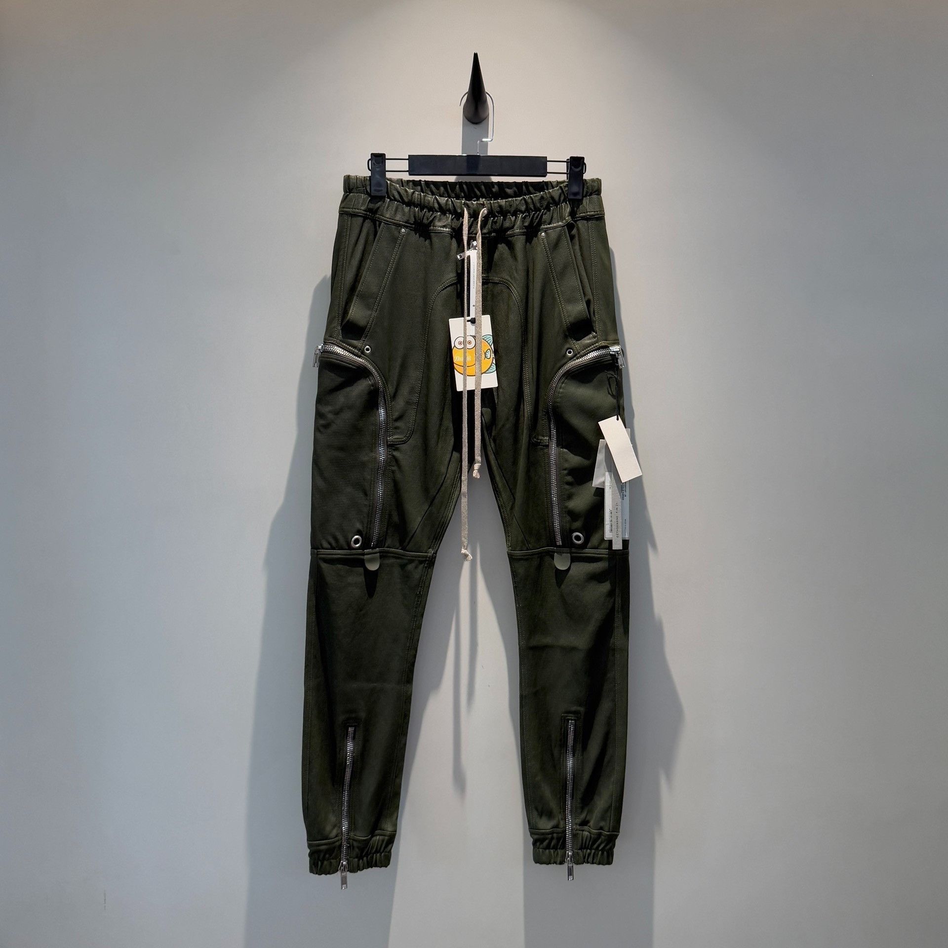 Rick Owens rick owens Green five-zipper leather pants 2501-Nextarrow Size US 40 / EU 56 - 1 Thumbnail