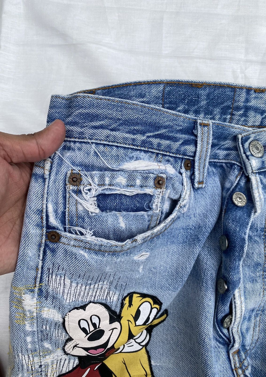 Japanese Brand × Levi's Vintage Clothing Levi's Patchwork Rare 28" Size US 28 / EU 44 - 6 Thumbnail