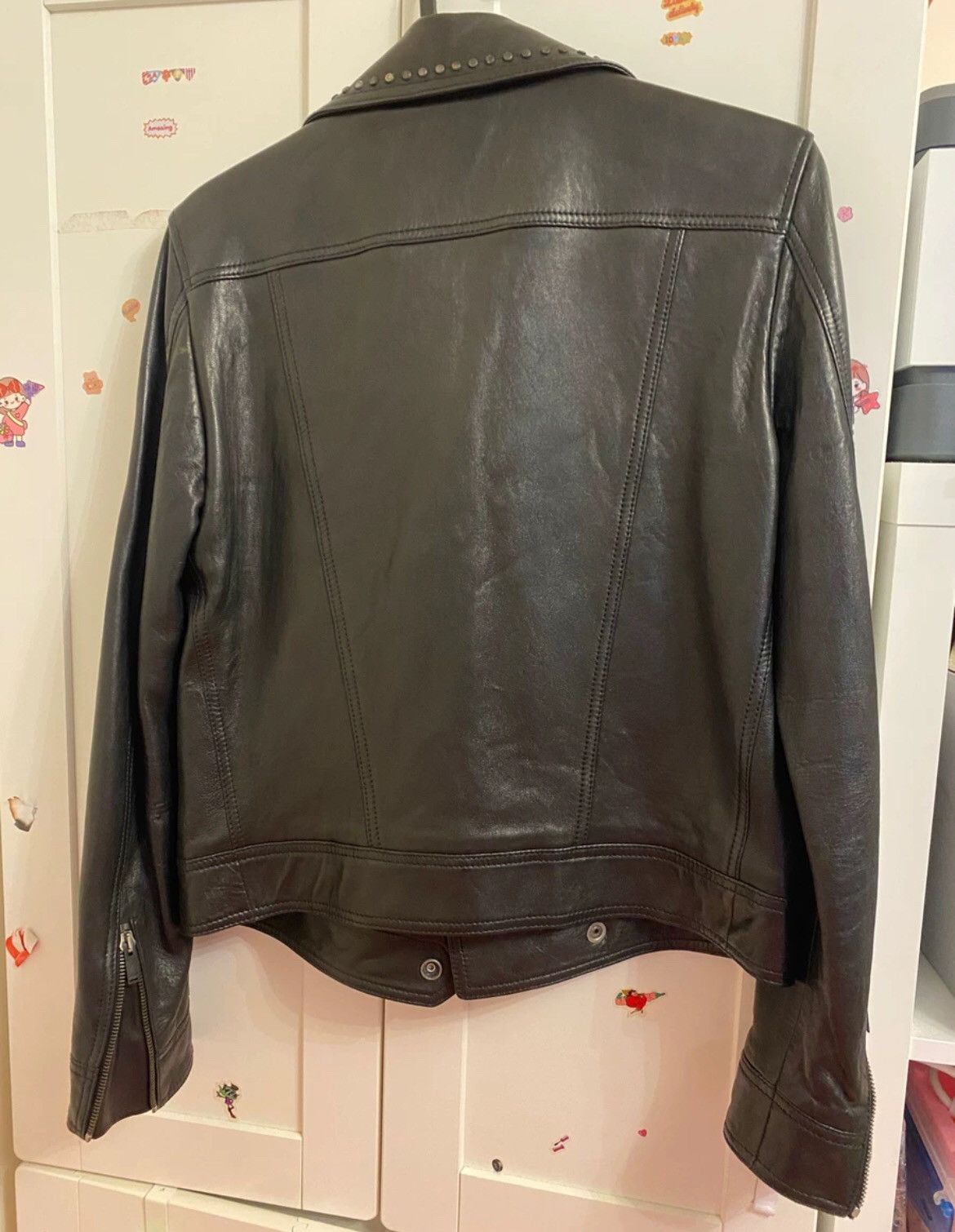 Saint Laurent Paris Saint Laurent badge leather jacket F36 Size XS / US 0-2 / IT 36-38 - 2 Preview