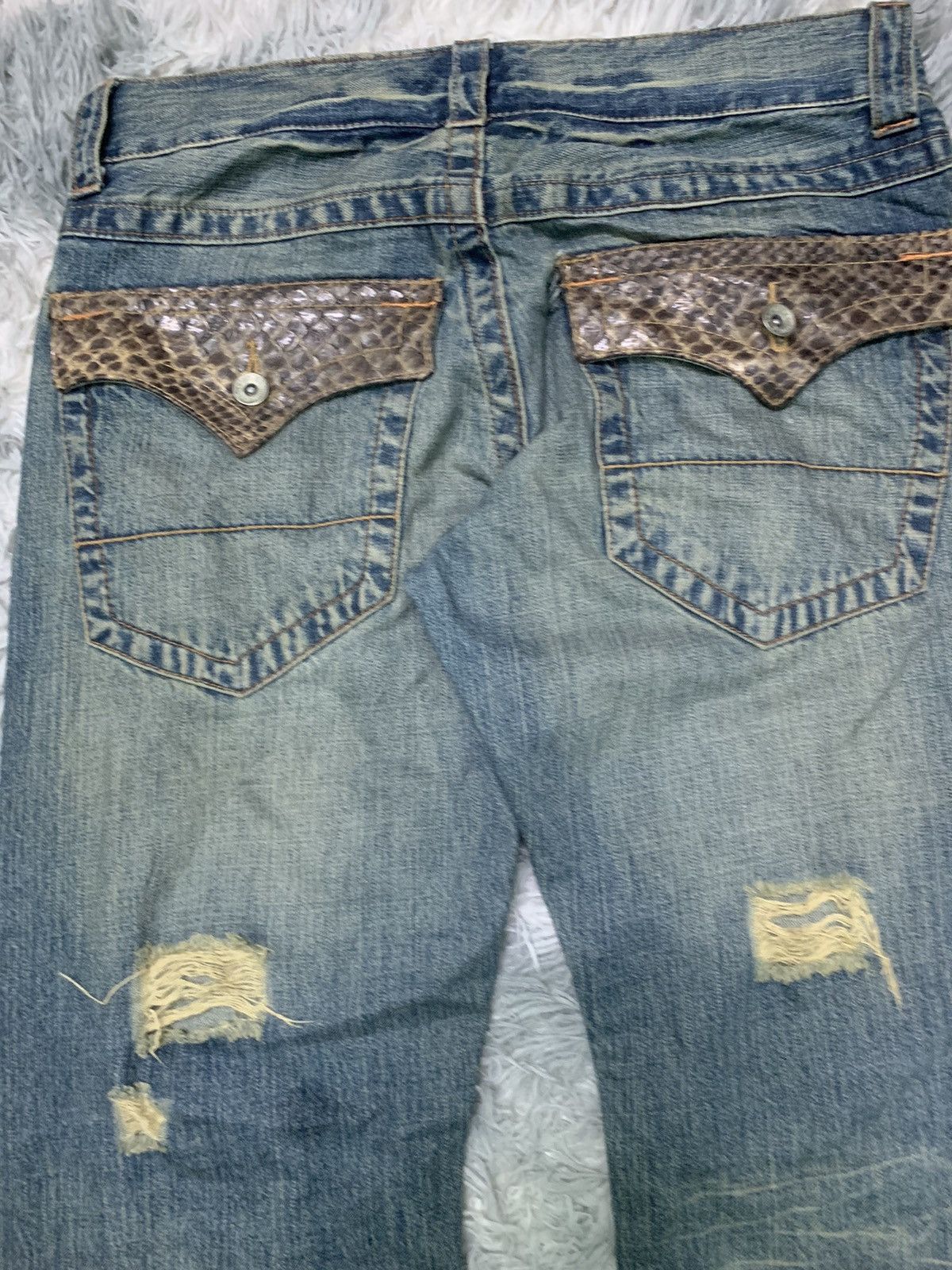 semanticdesign 1990s SEMANTIC DESIGN JEANS X SNAKE SKIN FLARE Size US 32 / EU 48 - 14 Thumbnail