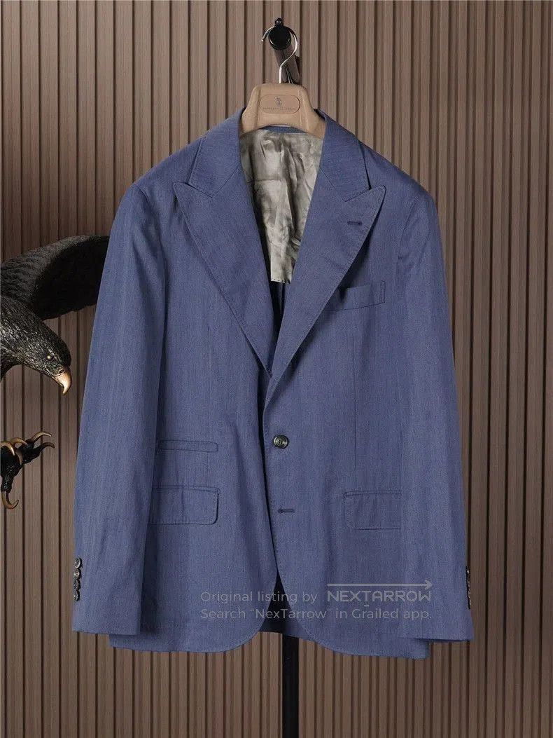 Brunello Cucinelli Brunello Cucinelli Men's Silk Cotton Blazer. Size US L / EU 52-54 / 3 - 1 Thumbnail