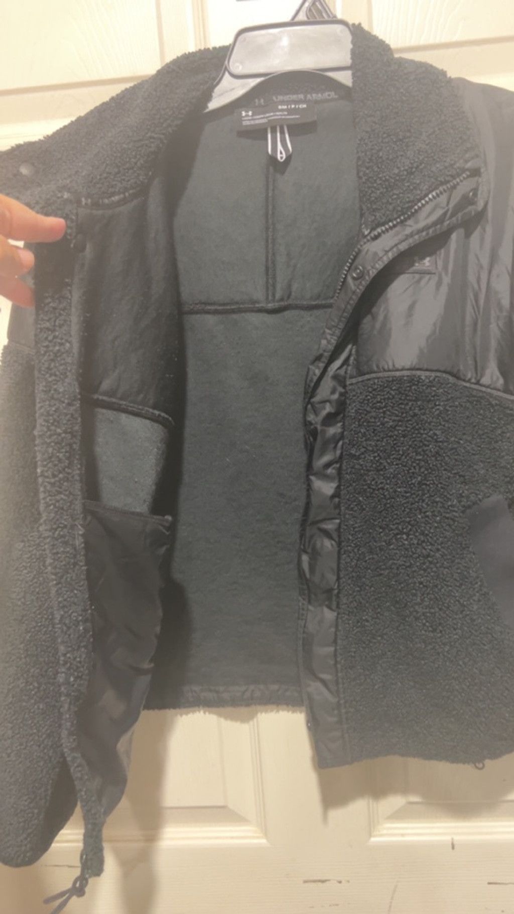 Under Armour Women's Under Armour Black Fleece & Nylon Jacket S Size S / US 4 / IT 40 - 2 Thumbnail