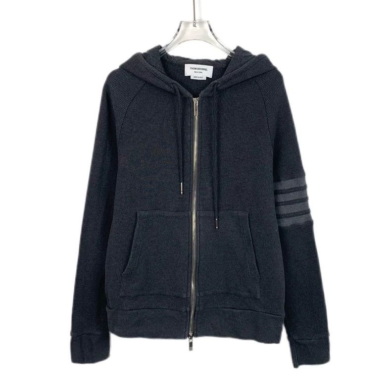 Thom Browne Thom Browne Black classic four-bar cotton hooded long-sleev Size US M / EU 48-50 / 2 - 1 Thumbnail