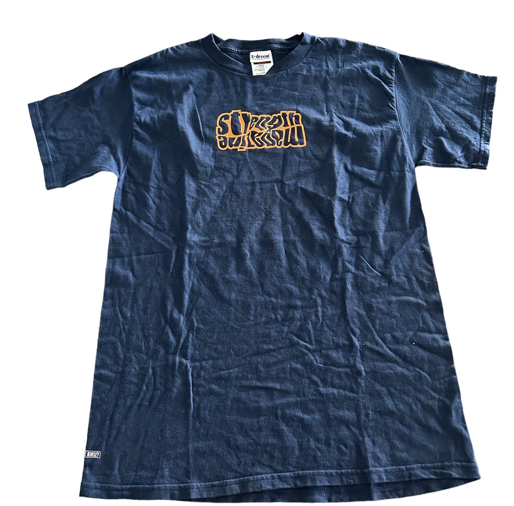 image of Vintage Dave Kinsey X Strength Magazine Tee in Black, Men's (Size Large)