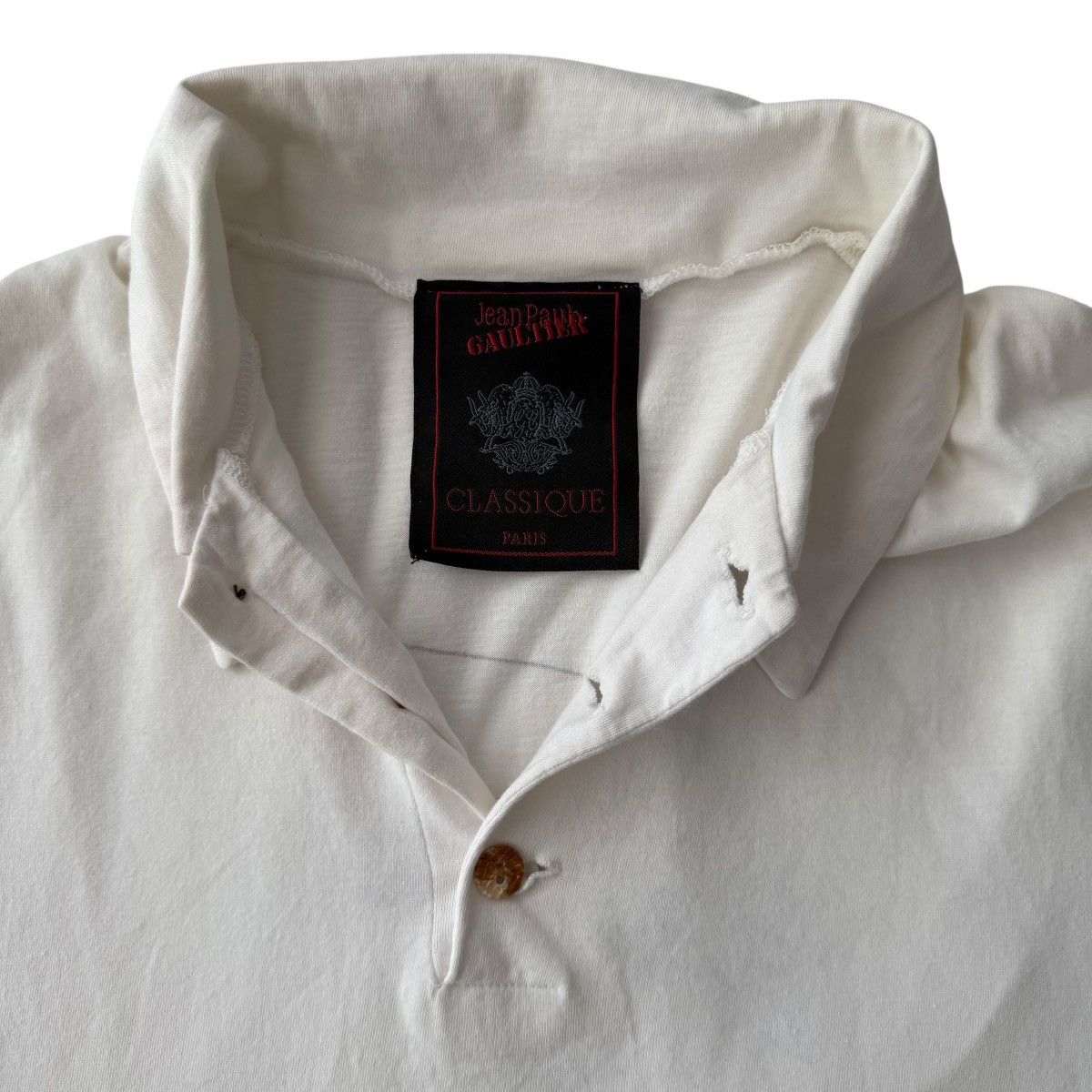 Jean Paul Gaultier Jean Paul Gaultier Graphic Polo Shirt White Size US S / EU 44-46 / 1 - 5 Thumbnail