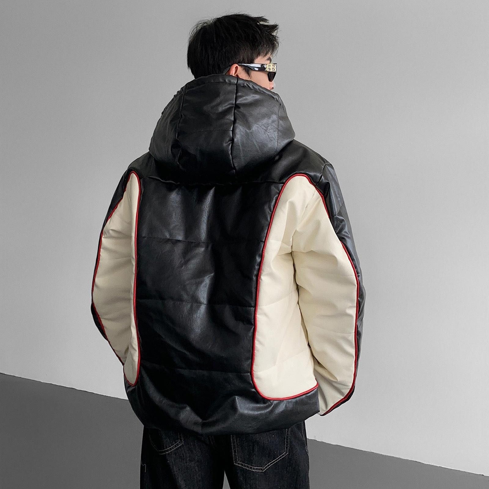 Vintage Black and Cream Puffer Jacket, Oversized Hooded Outerwear Size US M / EU 48-50 / 2 - 5 Thumbnail