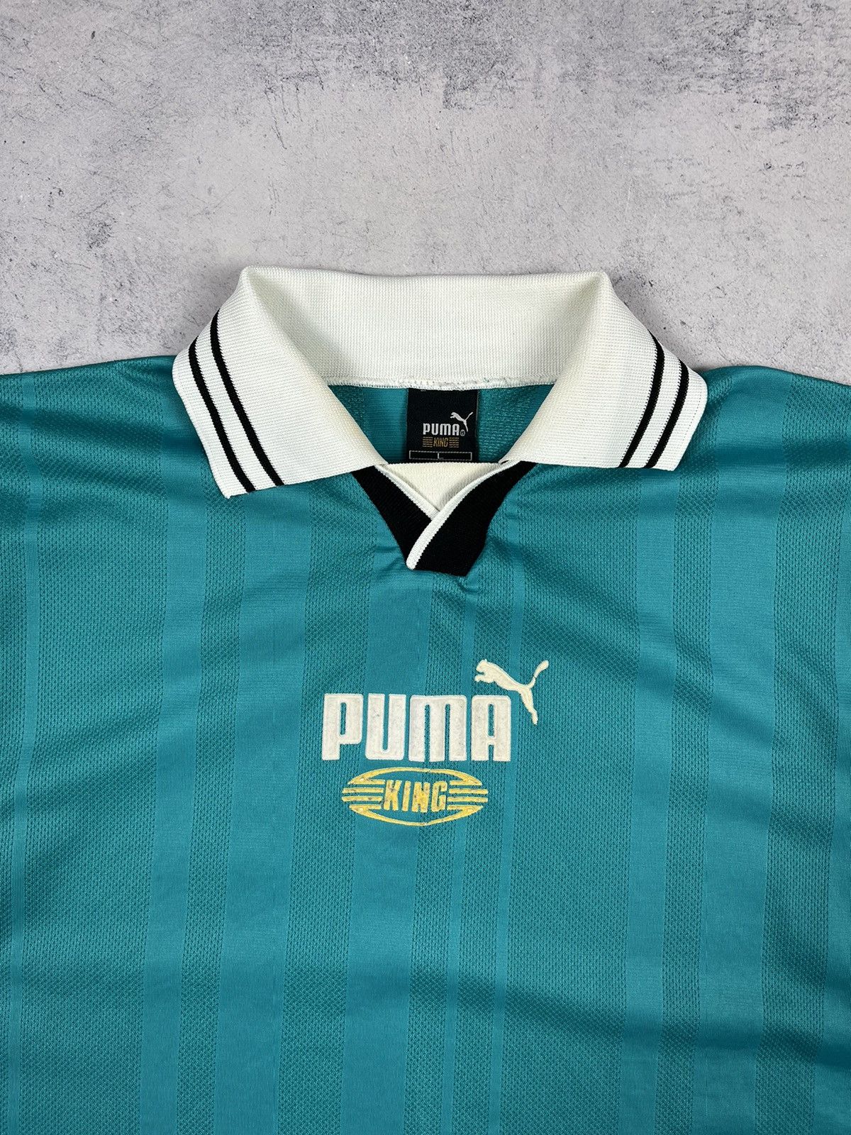 Puma Vintage 90s Puma King Soccer Jersey Polo Shirt Size L Size US L / EU 52-54 / 3 - 4 Thumbnail