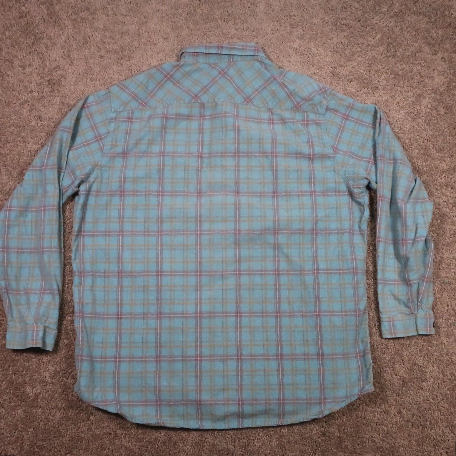Carbon2Cobalt VINTAGE Carbon 2 Cobalt Corduroy Shirt Mens 2XL Button Front Teal Aztec EUC Size US XXL / EU 58 / 5 - 2 Thumbnail
