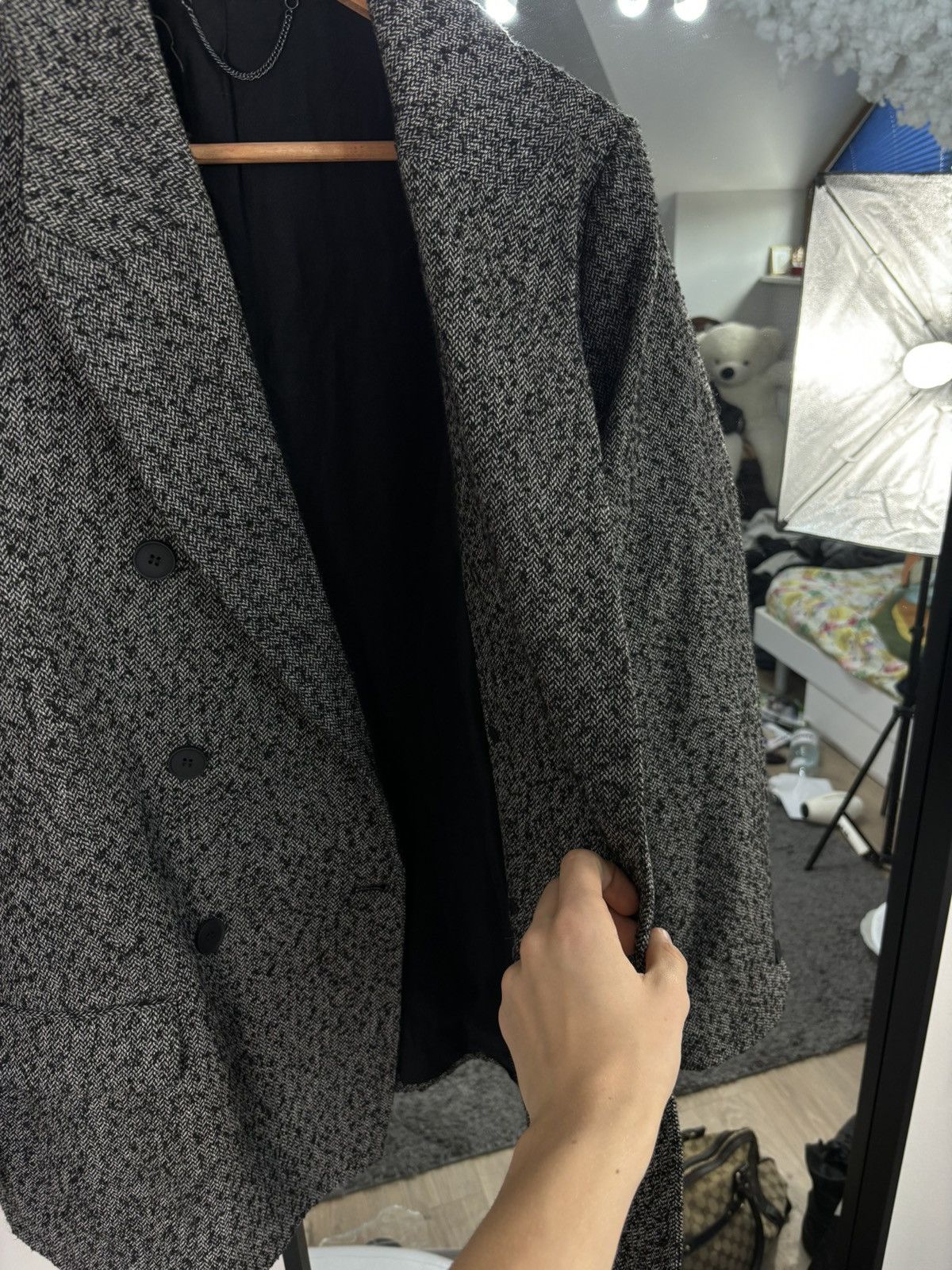 Allsaints × Designer Luxury Wool AllSaints Blazer Jacket Coat Double-Row Elegant Size L / US 10 / IT 46 - 5 Thumbnail