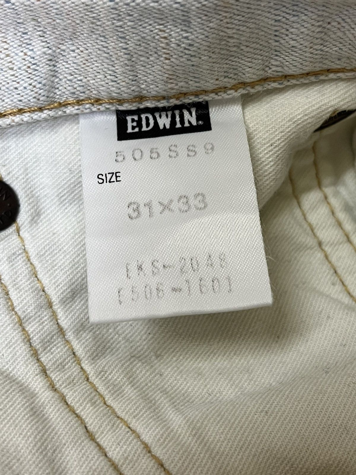Edwin SICK 90s VINTAGE EDWIN GRAND BLUE SELVAGE 13oz DENIM Size US 33 - 24 Thumbnail