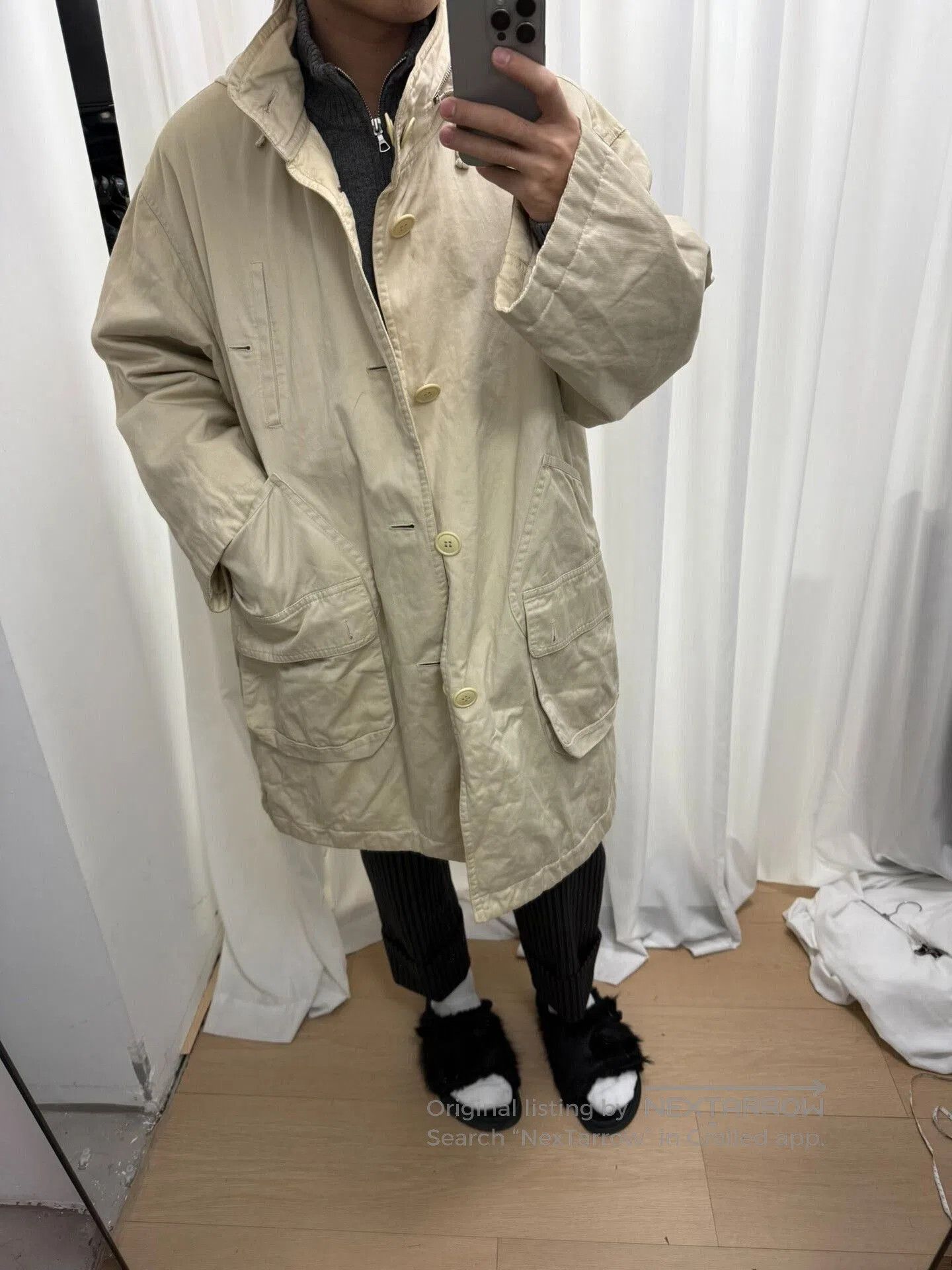 Issey Miyake Issey Miyake Double-Sided Nylon Coat. Size US L / EU 52-54 / 3 - 8 Thumbnail