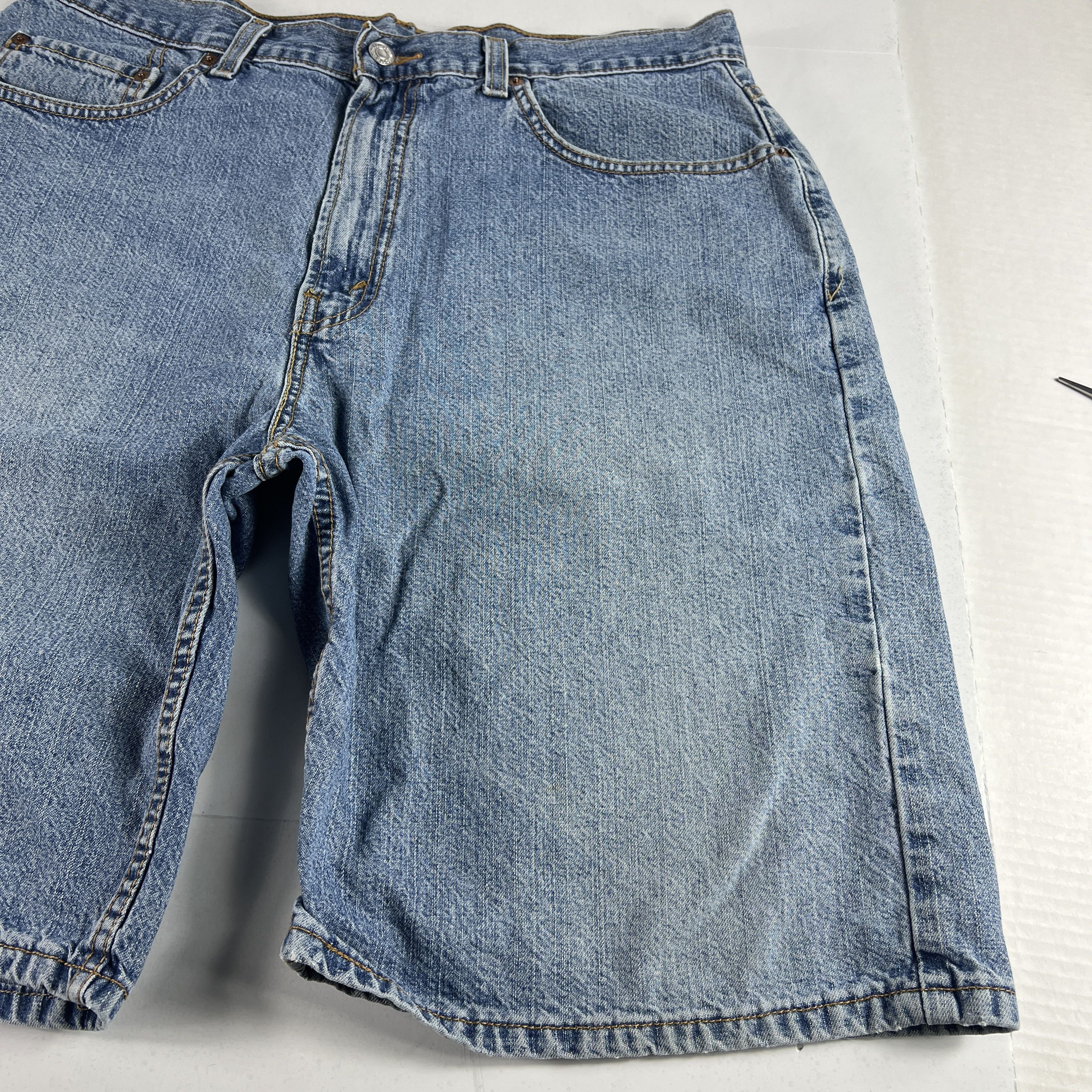Levi's × Vintage Y2K Levi's Jean Shorts 569 Loose Faded Bermuda Denim Jorts Size US 36 / EU 52 - 3 Thumbnail