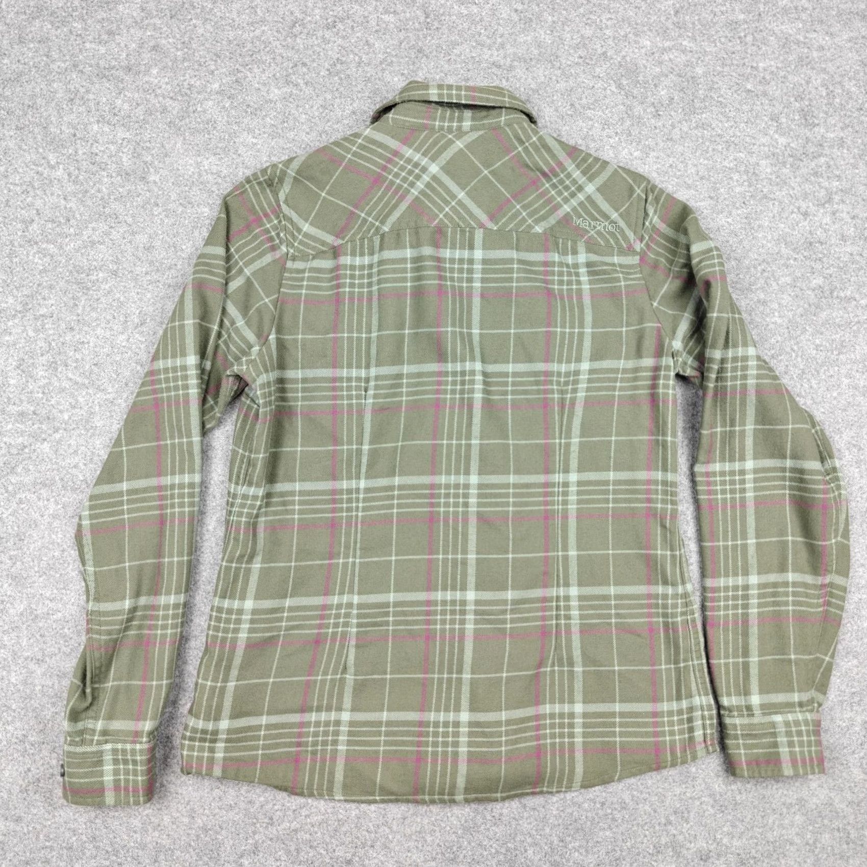 Marmot Marmot Shirt Womens Medium Green Plaid Flannel Button Front Long Sleeve Casual Size M / US 6-8 / IT 42-44 - 4 Thumbnail