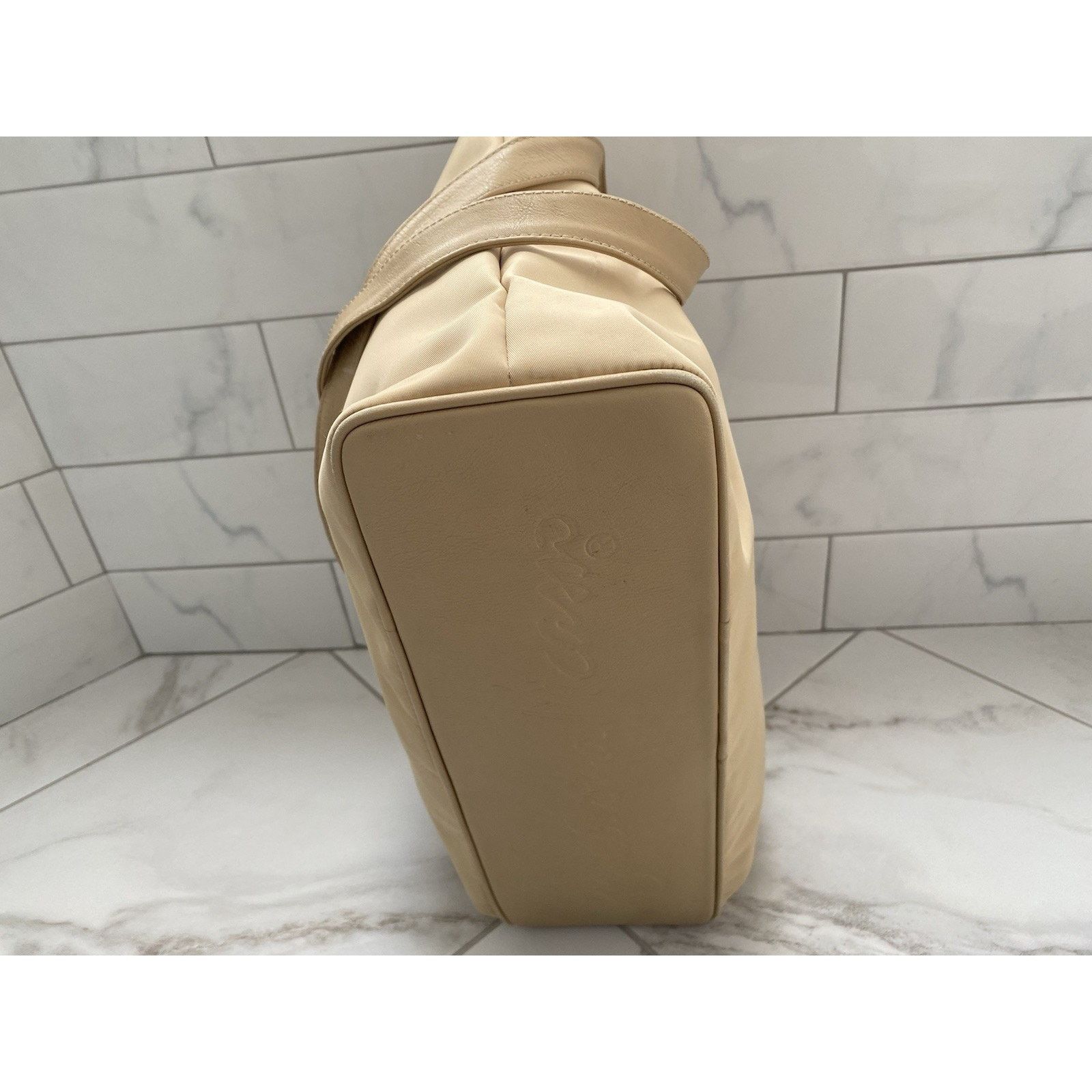 Paloma Picasso Vintage By Paloma Picasso nylon Leather Zip Tote Beige Size ONE SIZE - 3 Thumbnail