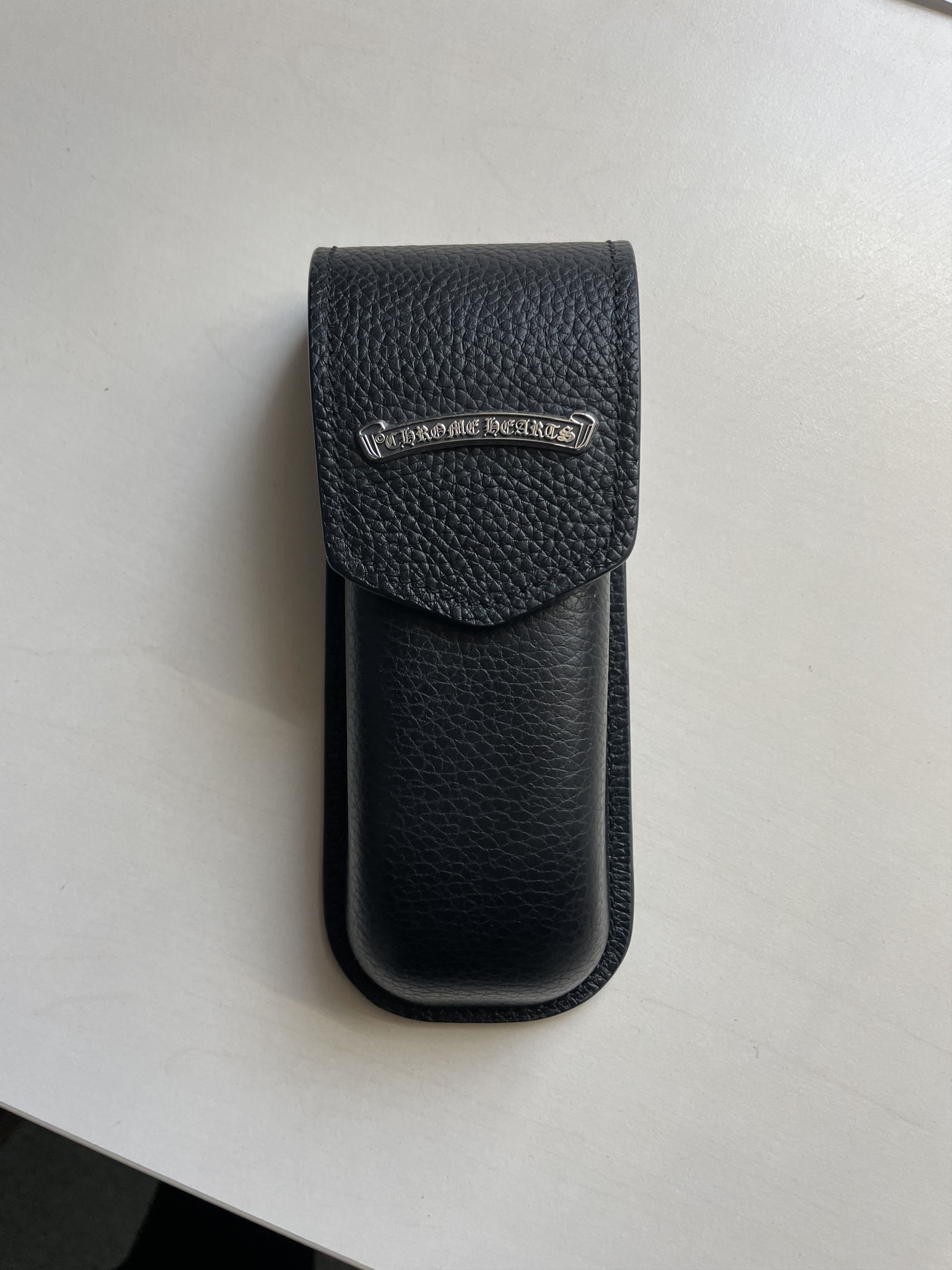 Chrome Hearts Chrome Hearts Black Leather Glasses Case Cigar Holder Size ONE SIZE - 4 Thumbnail