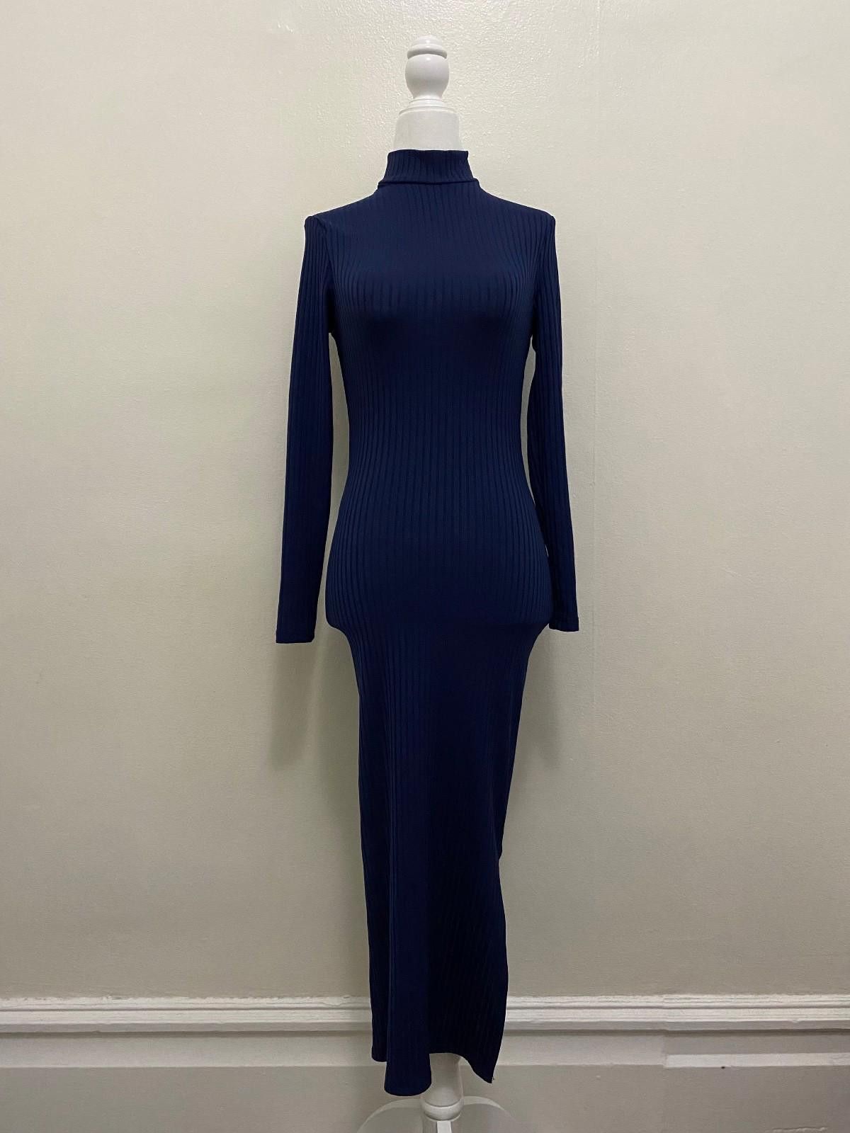 Other FLOUNCE CLUB Knit Mockneck Midi Dress with Side Slit (SMALL) Size S / US 4 / IT 40 - 2 Thumbnail