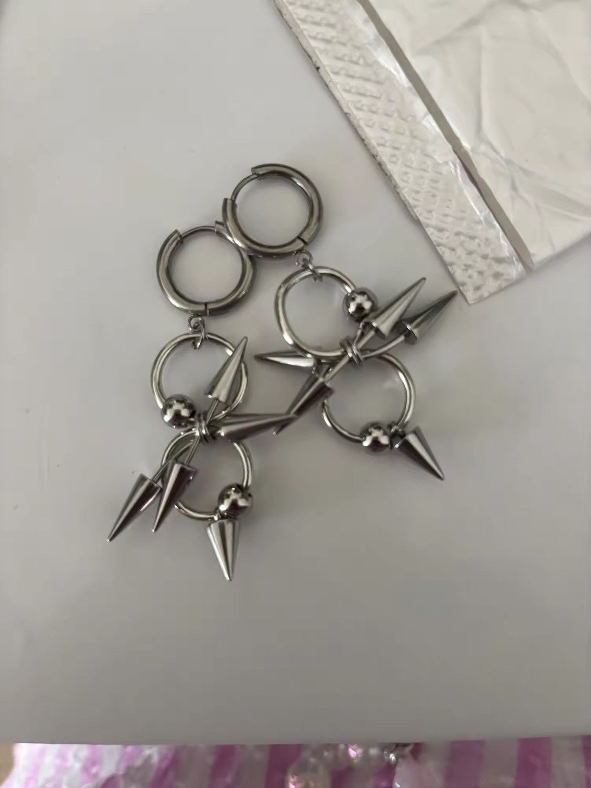 Jewelry Goth Jewelry Rivet Nail Earrings Size ONE SIZE - 6 Thumbnail